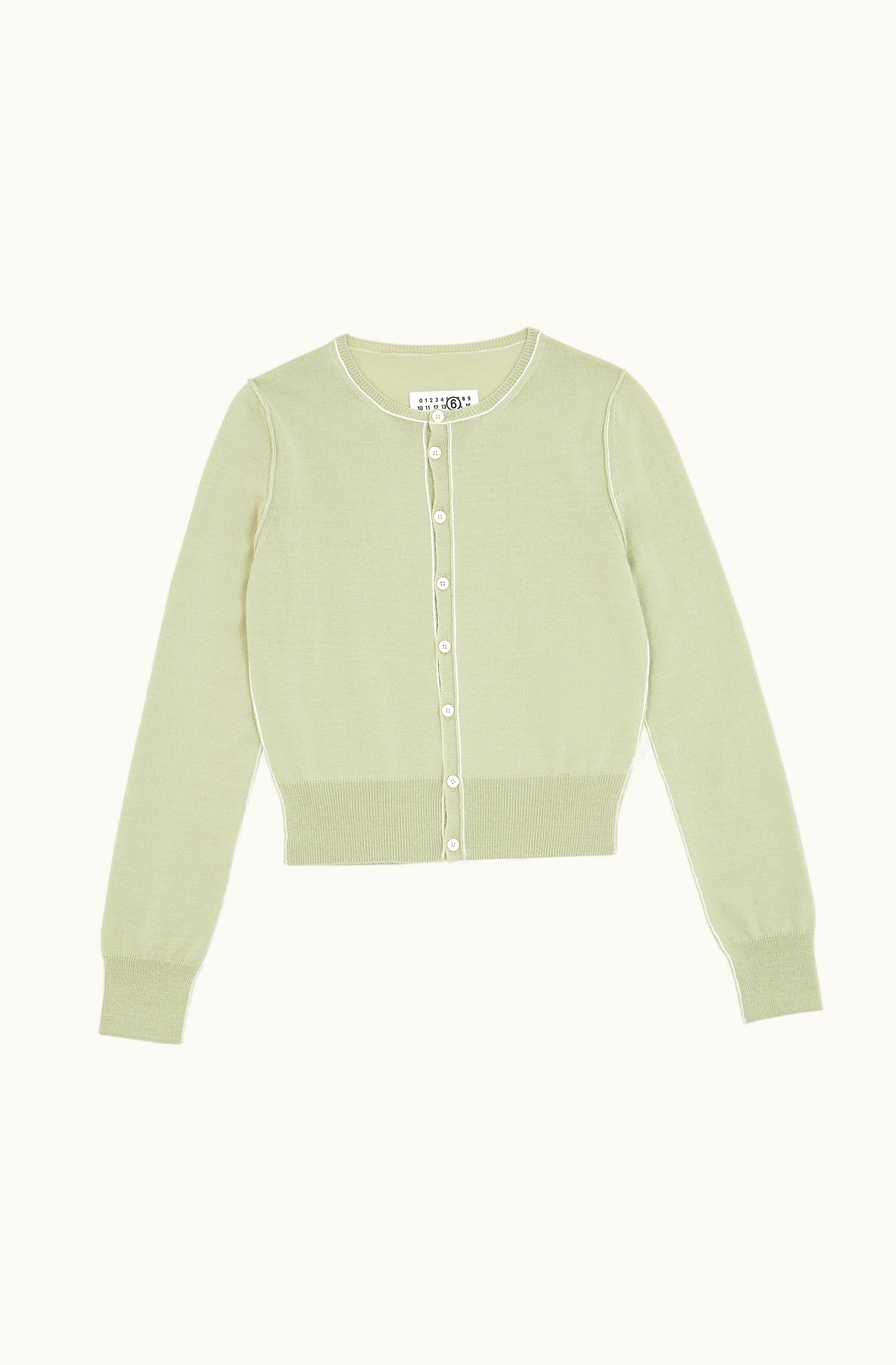 MM6 Maison Margiela MM6 Maison Margiela Gauge Wool Cardigan Forest