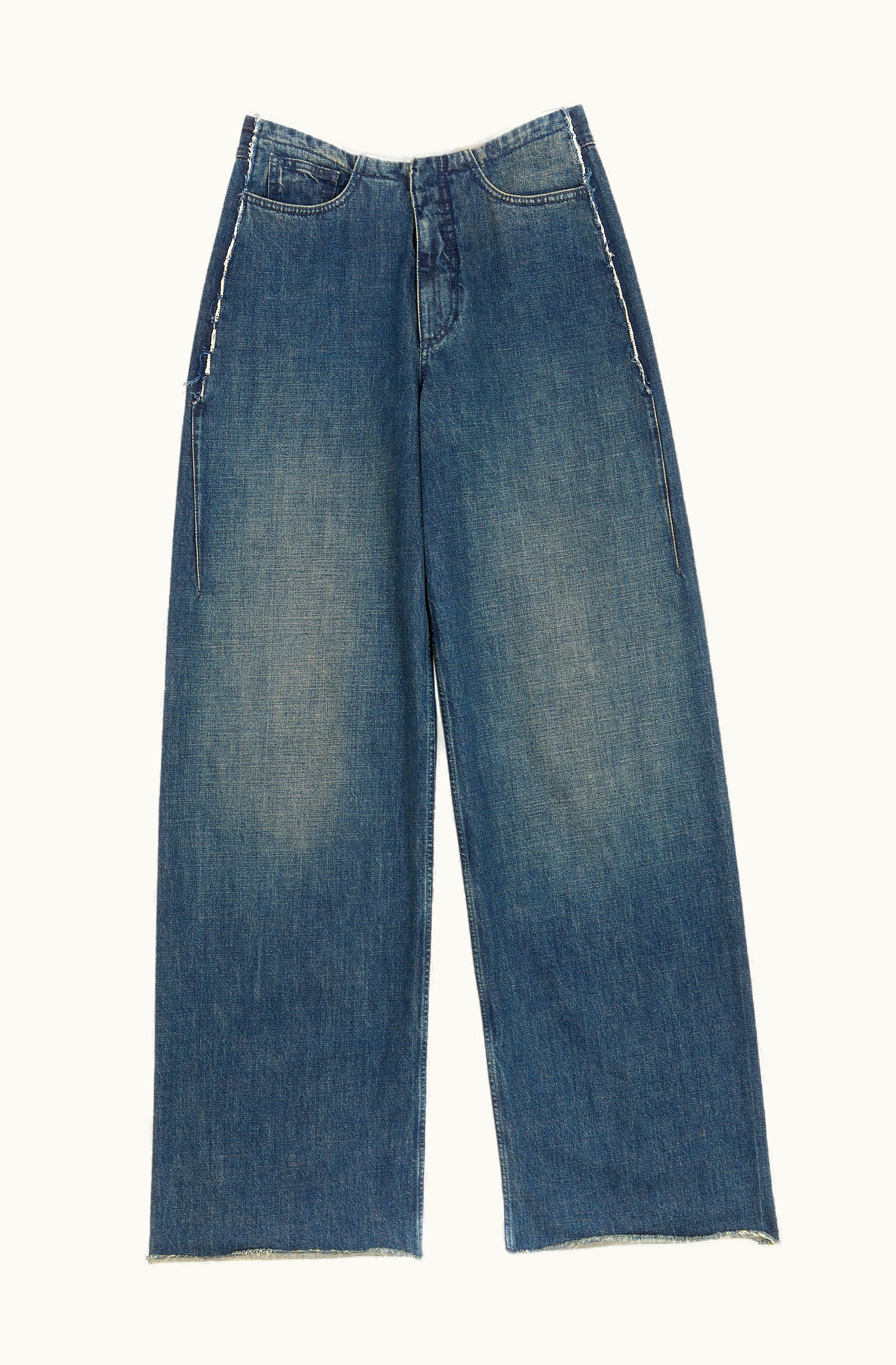 MM6 Maison Margiela MM6 Maison Margiela Blue Denim 5-Pocket Trousers Blue
