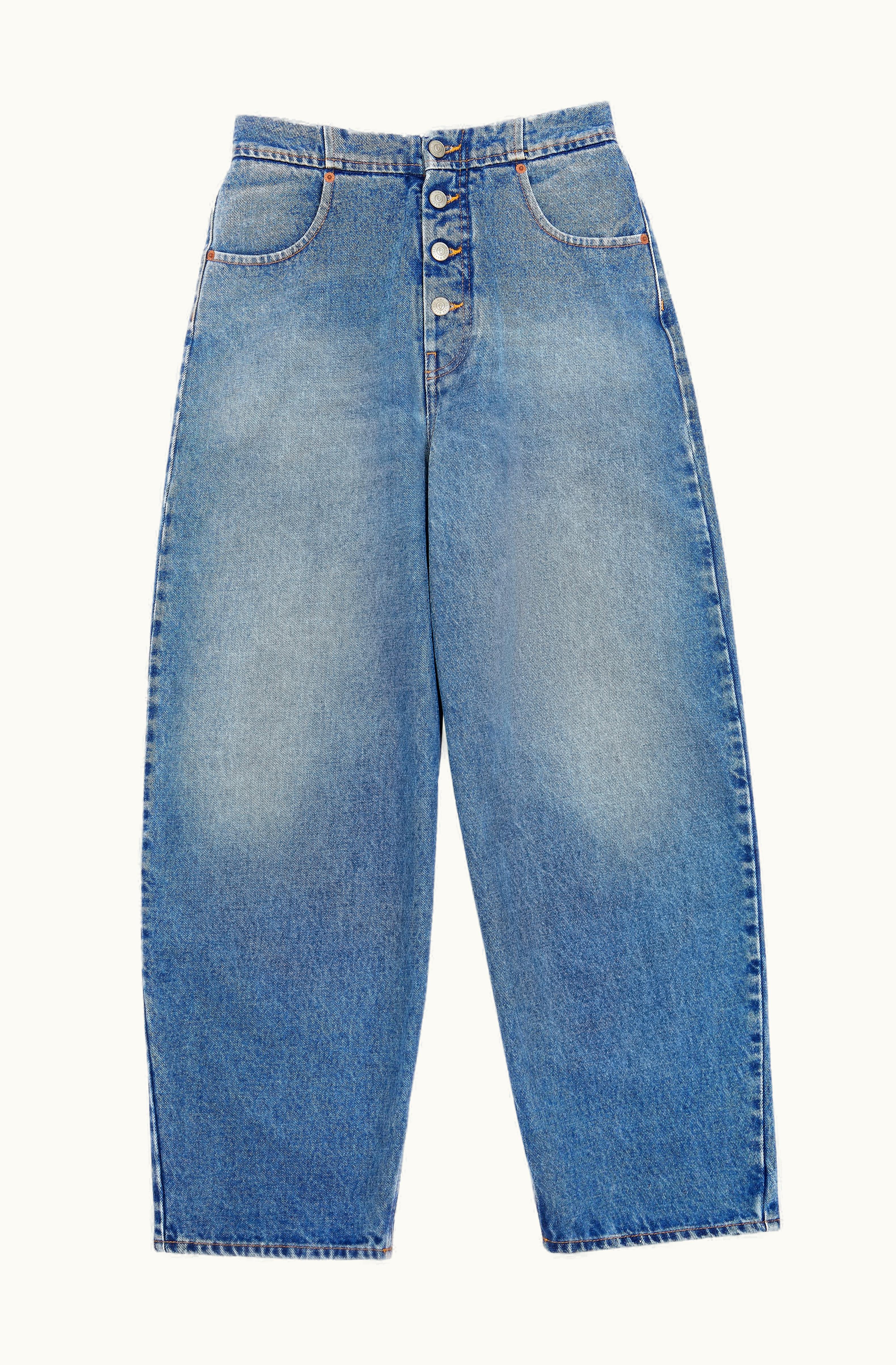 MM6 Maison Margiela MM6 Maison Margiela Light Blue Denim Trousers Light Blue