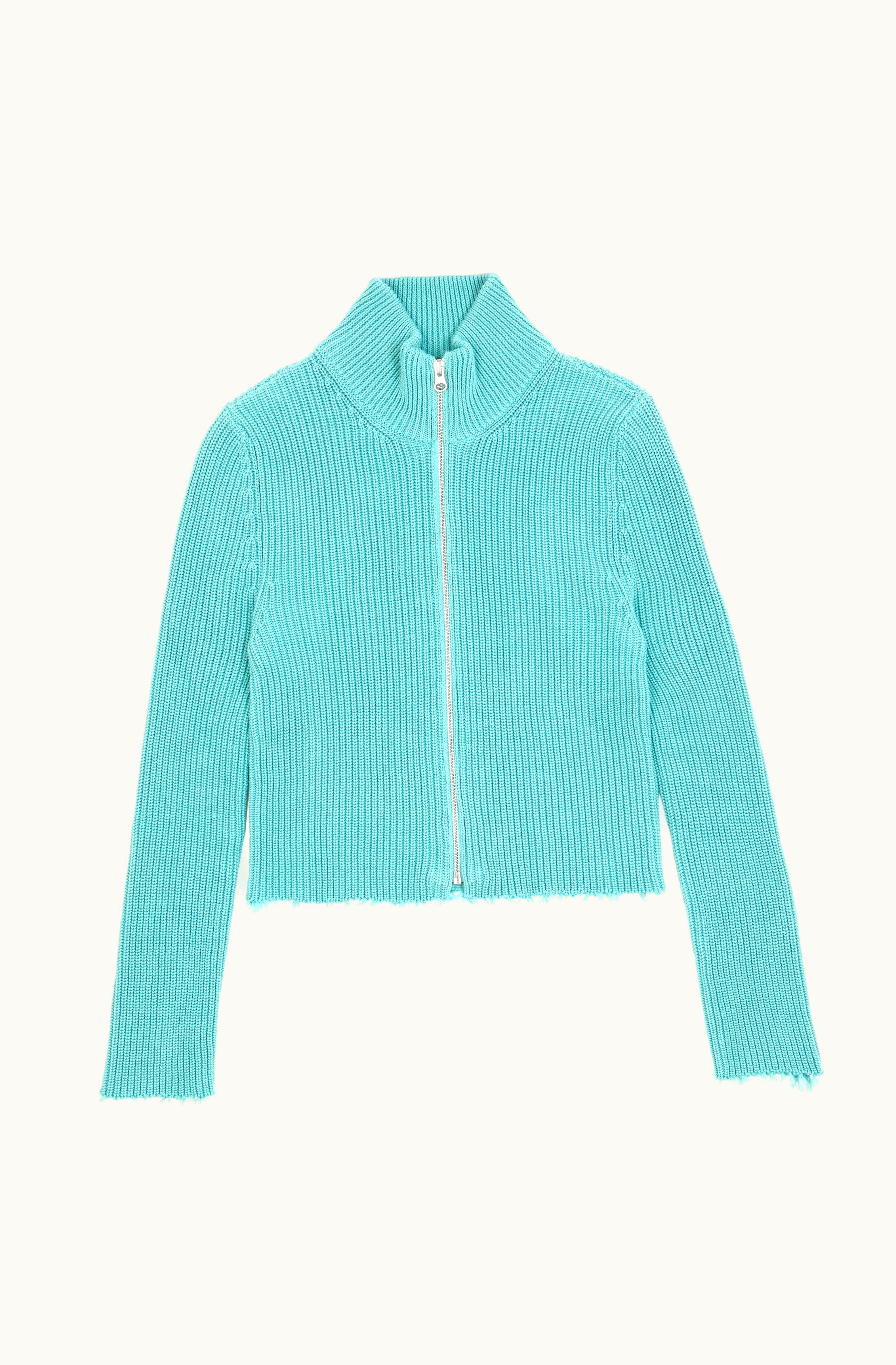 MM6 Maison Margiela MM6 Maison Margiela Raw Hem Camionneur Jacket Turquoise