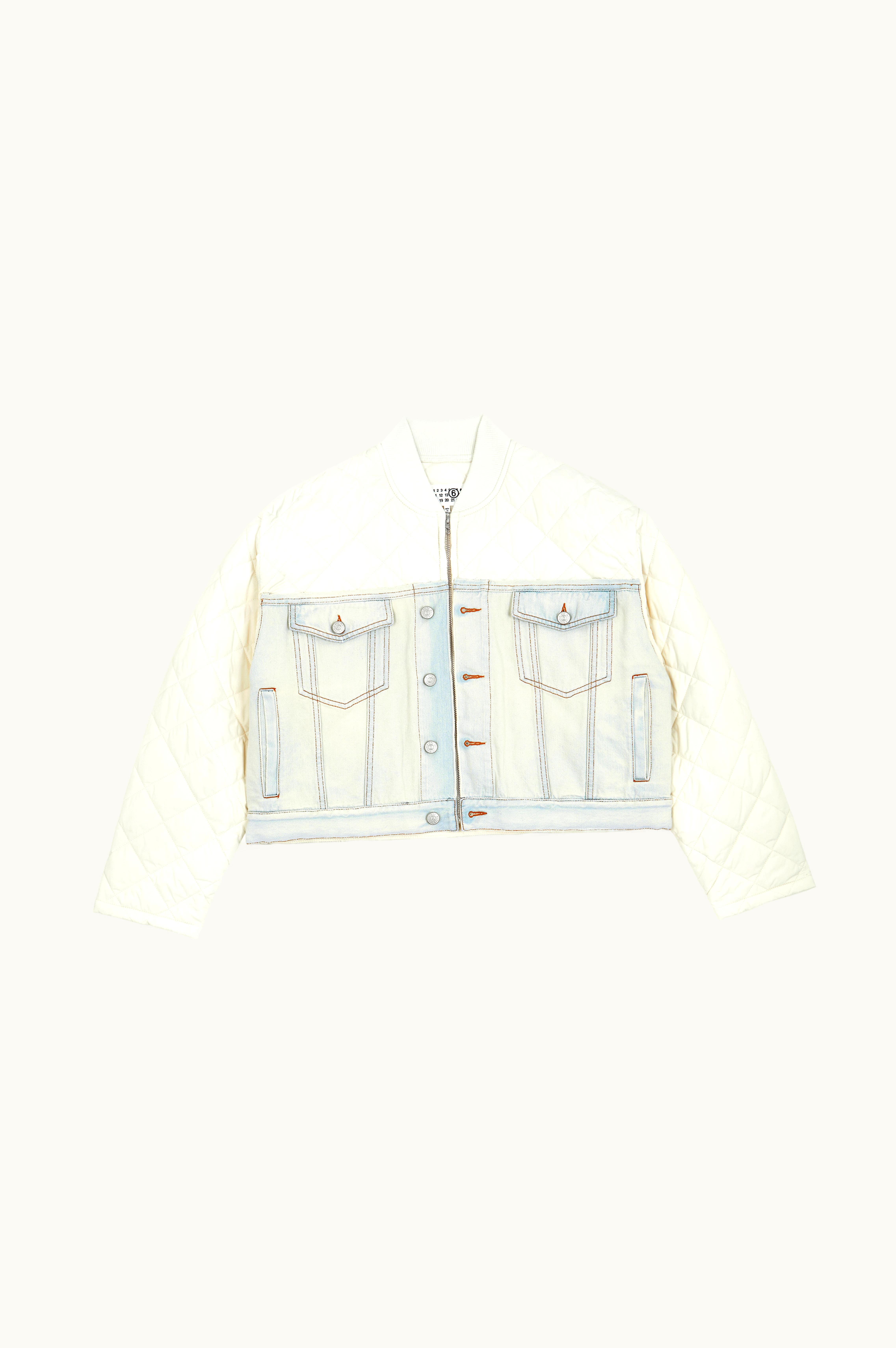 MM6 Maison Margiela MM6 Maison Margiela Quilted Denim Jacket Off White / Light Blue
