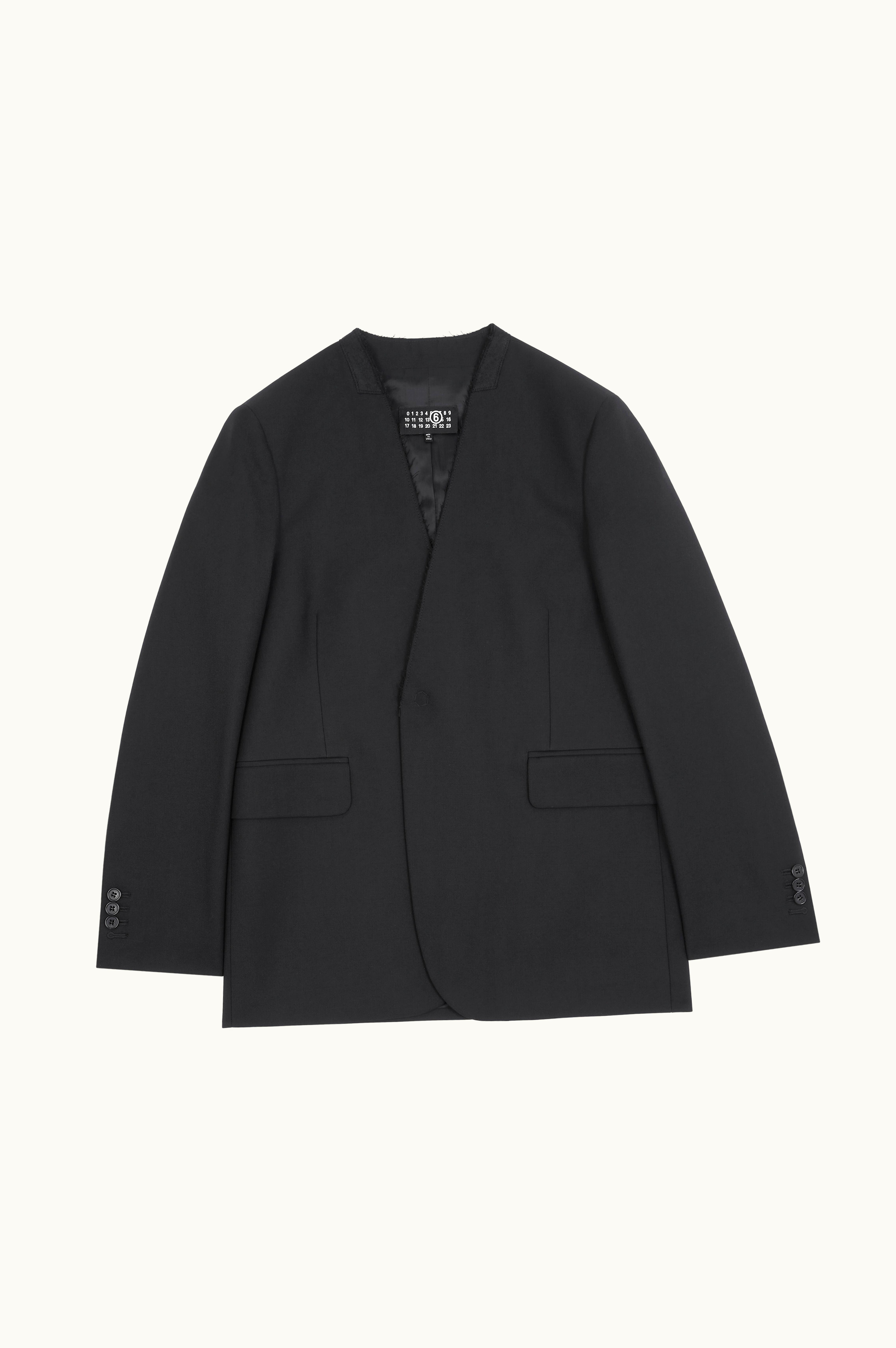 MM6 Maison Margiela MM6 Maison Margiela Collarless Padded Suit Jacket Black