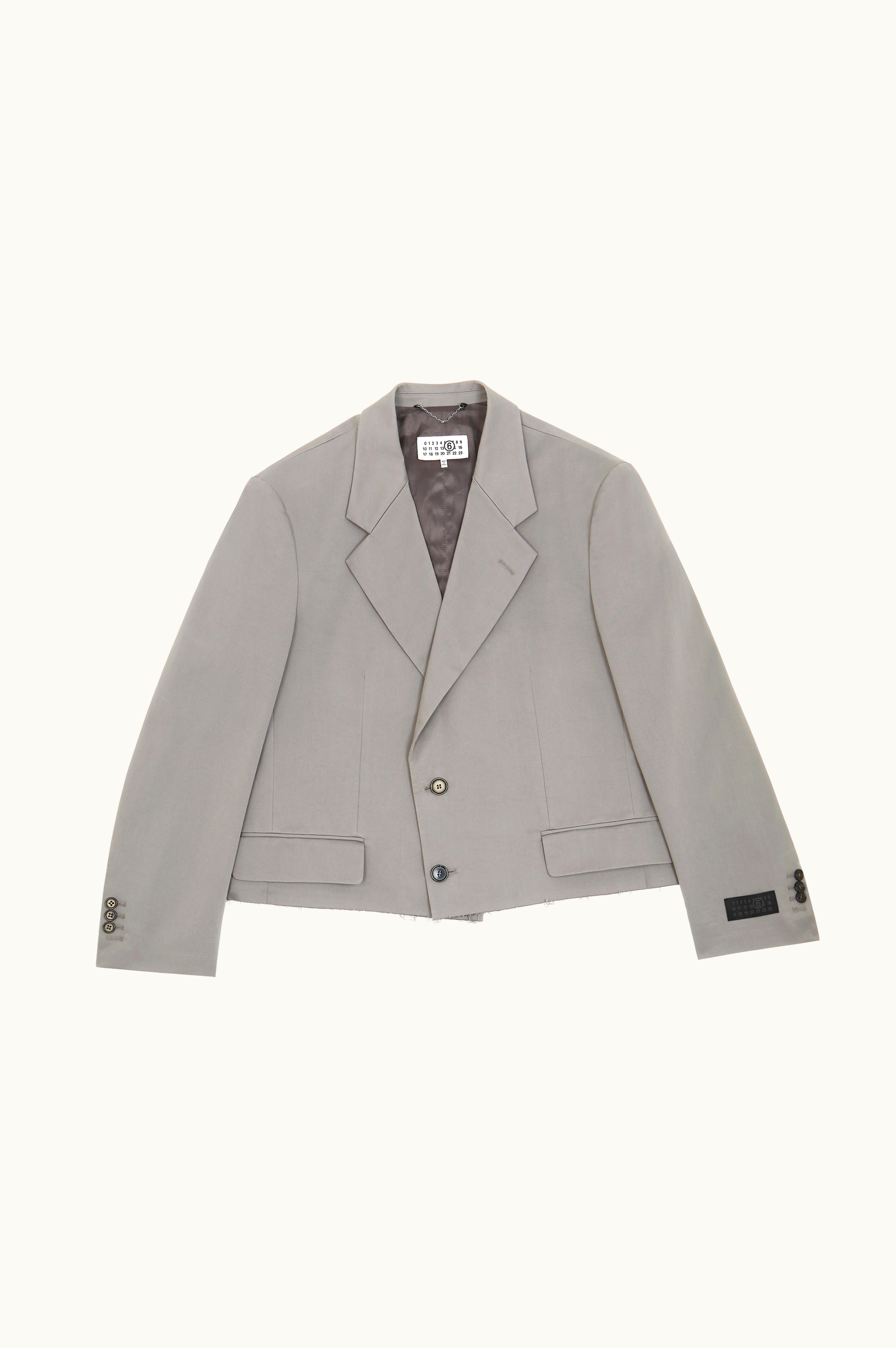 MM6 Maison Margiela MM6 Maison Margiela Raw Hem Suit Jacket Taupe