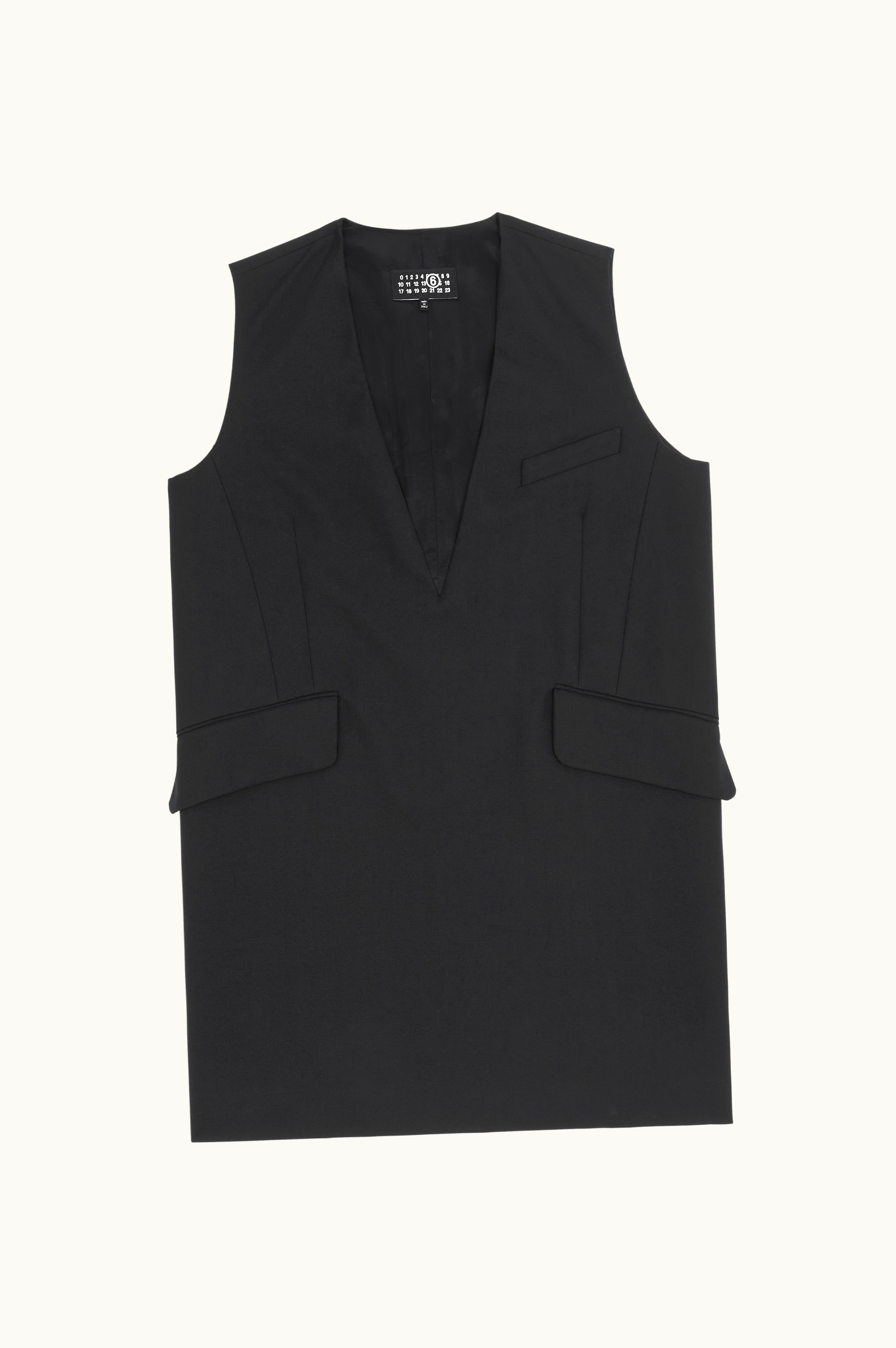 MM6 Maison Margiela MM6 Maison Margiela Tailoring Wool Mini Dress Black