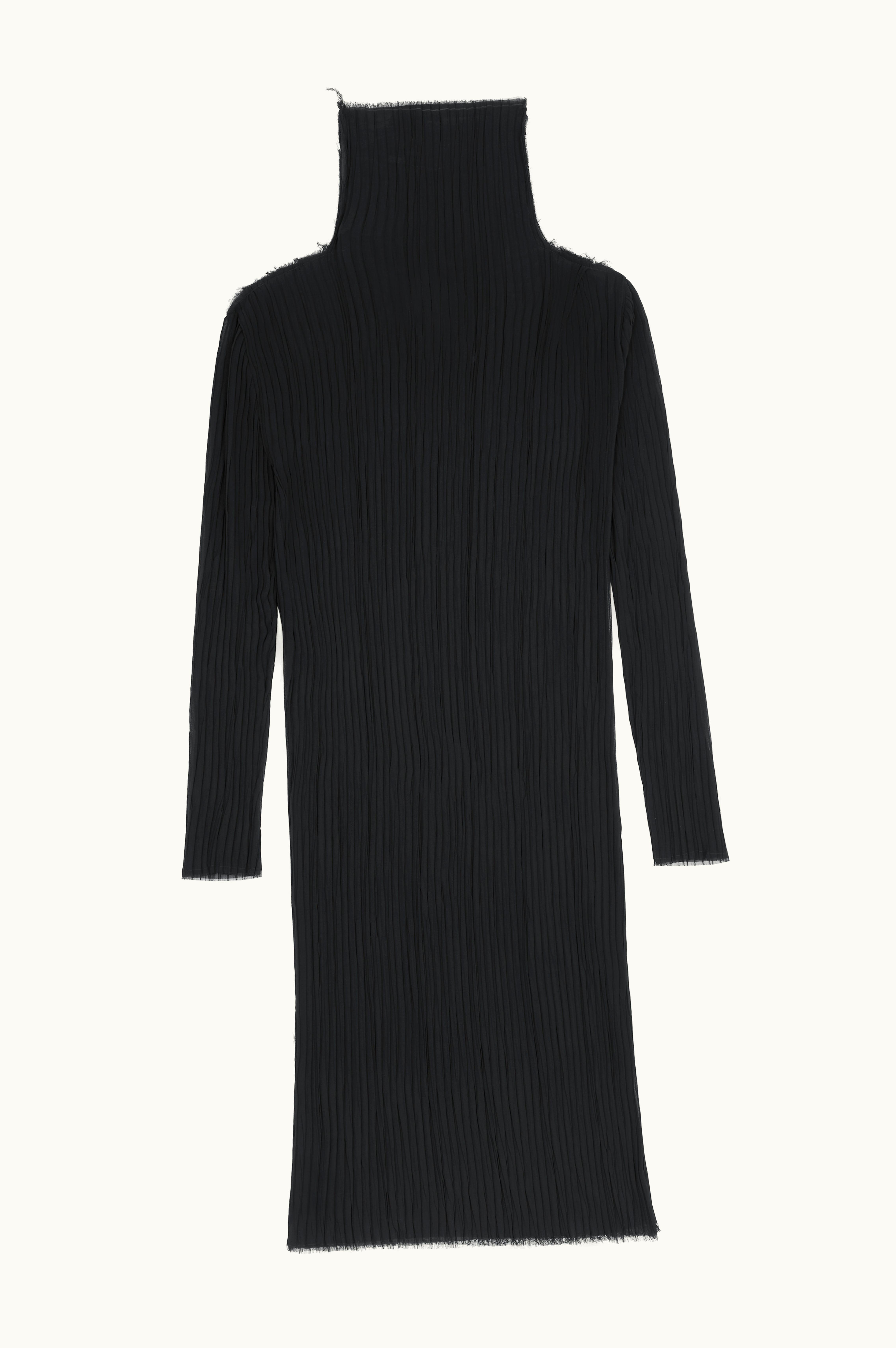 MM6 Maison Margiela MM6 Maison Margiela Sheer Plissé Midi Dress Black