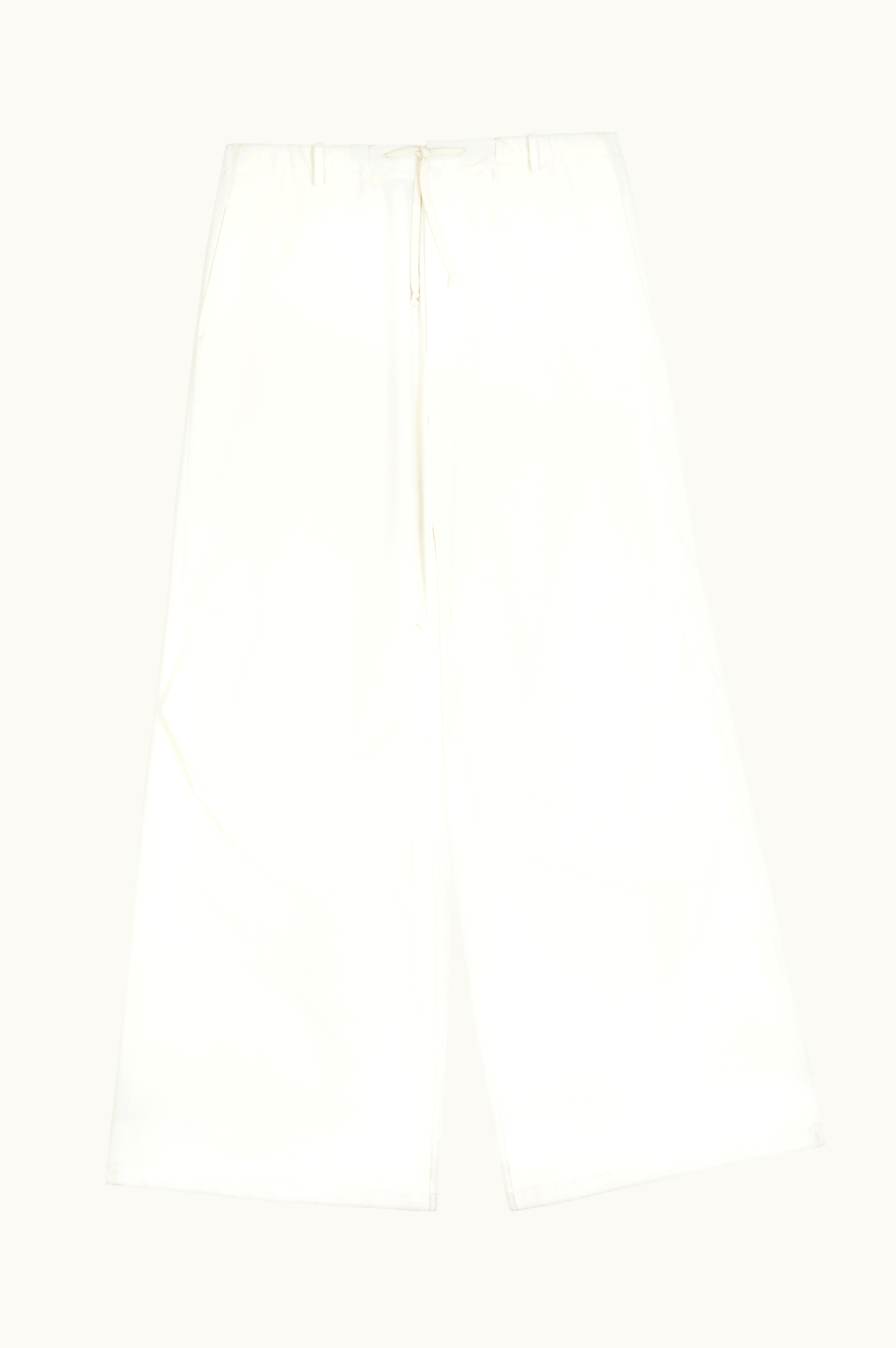 MM6 Maison Margiela MM6 Maison Margiela Wide-Leg Twill Trousers Ivory