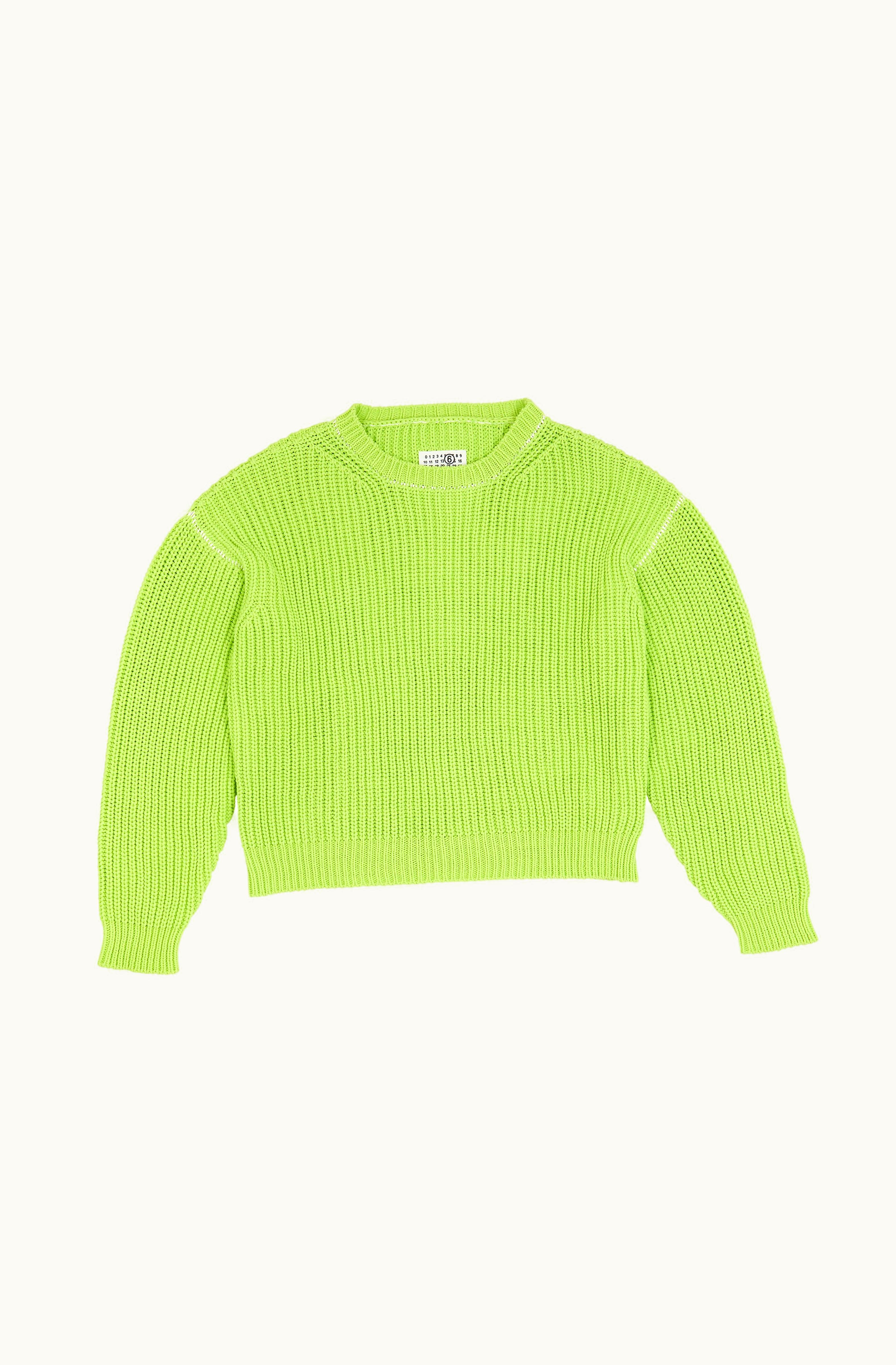 MM6 Maison Margiela MM6 Maison Margiela Gauge 3 Airy Cotton Nylon Jumper Neon Green