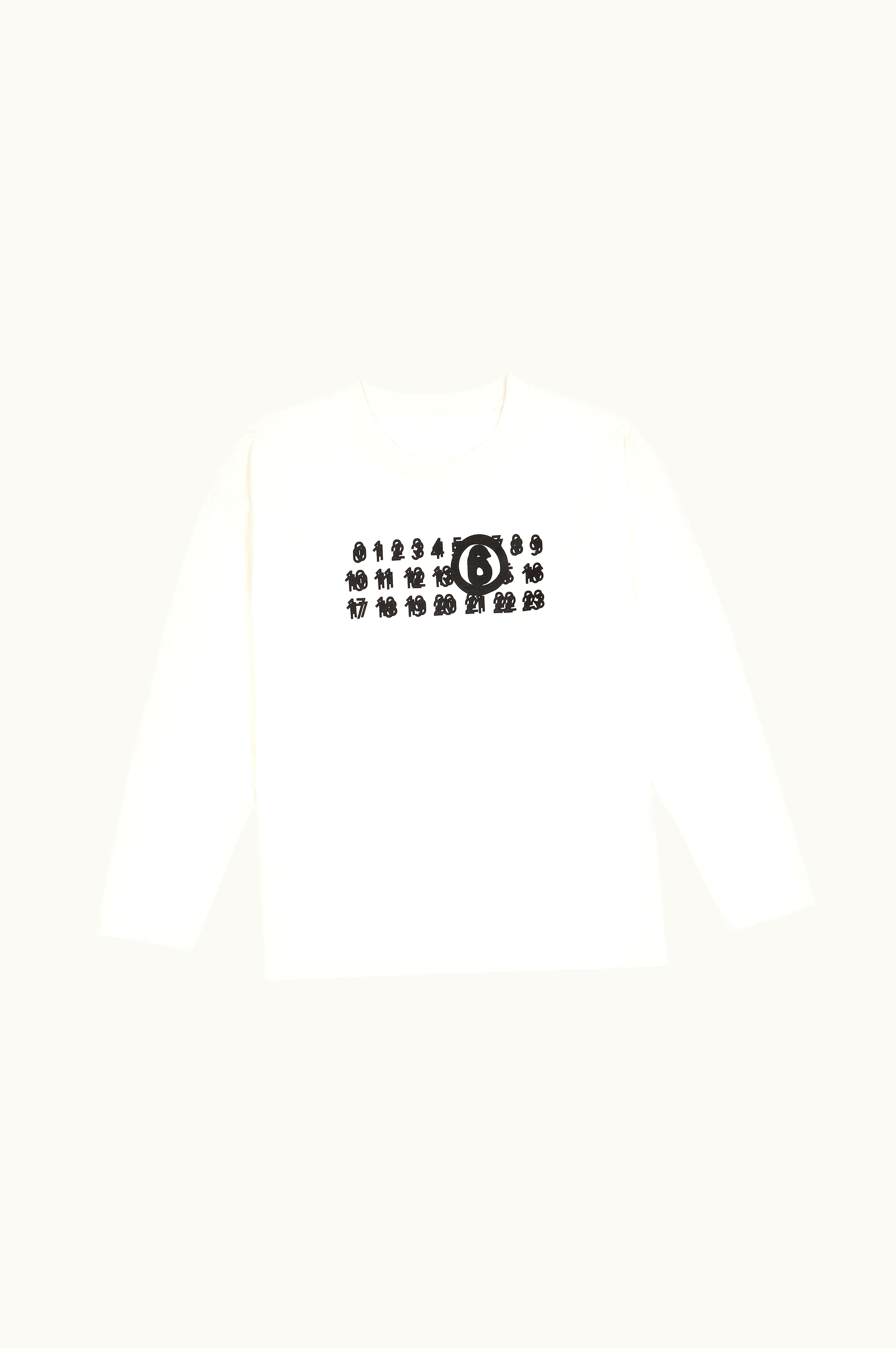 MM6 Maison Margiela MM6 Maison Margiela Long-sleeve 3-layers Print T-shirt Ivory