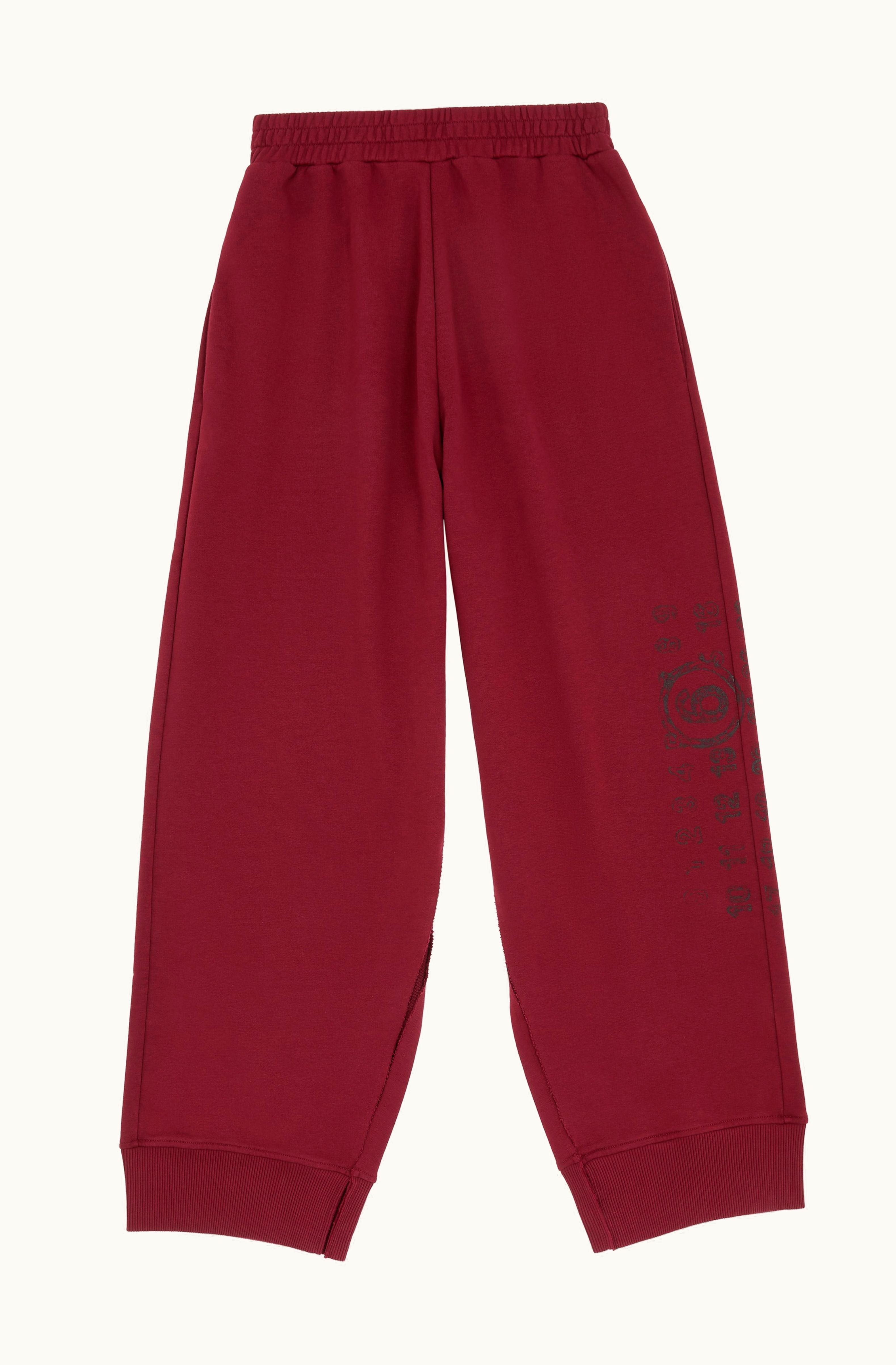 MM6 Maison Margiela MM6 Maison Margiela Slit Hem Track Pants Bordeaux