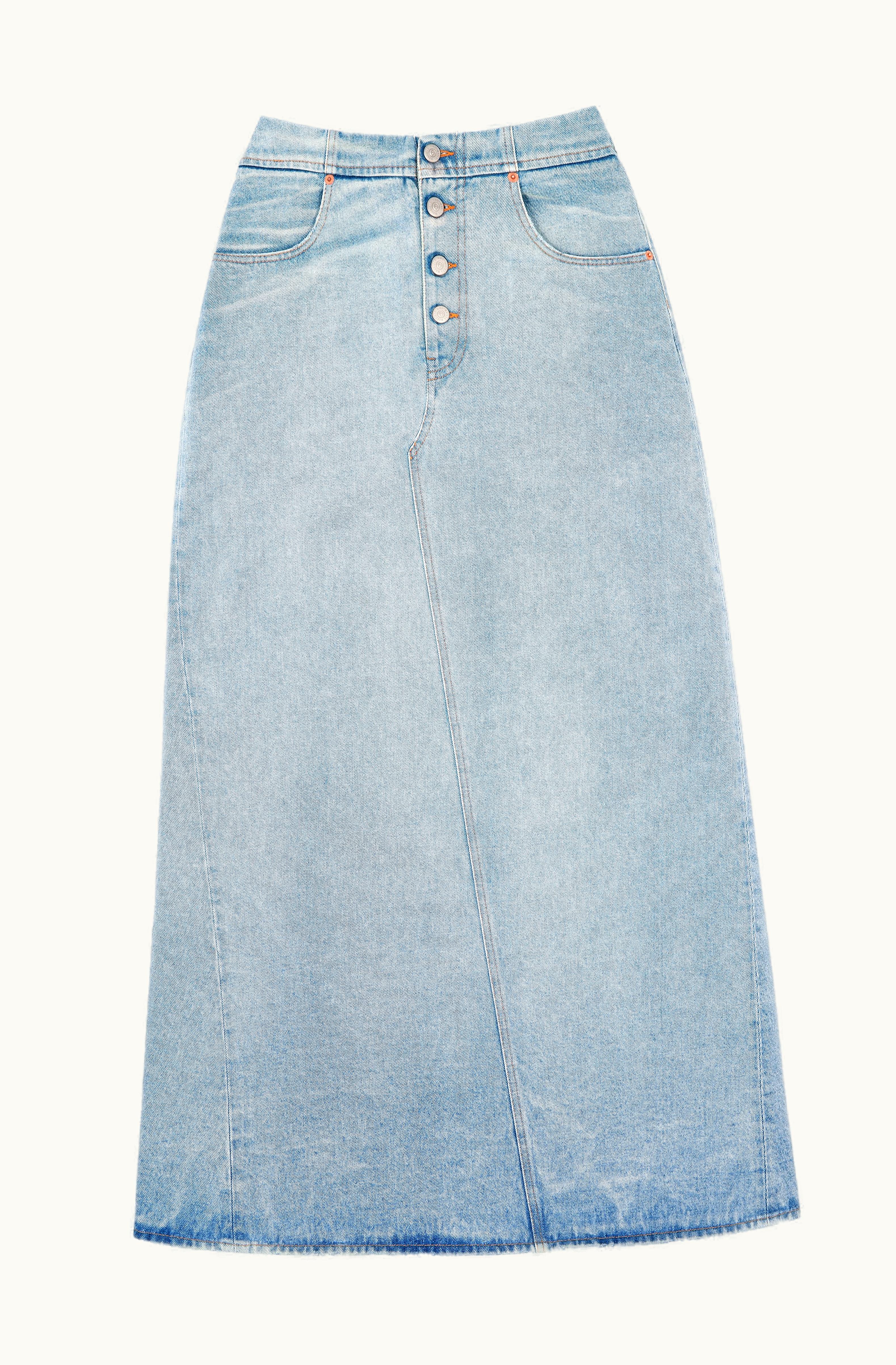 MM6 Maison Margiela MM6 Maison Margiela Women's Light Blue Long Denim Skirt Light Blue