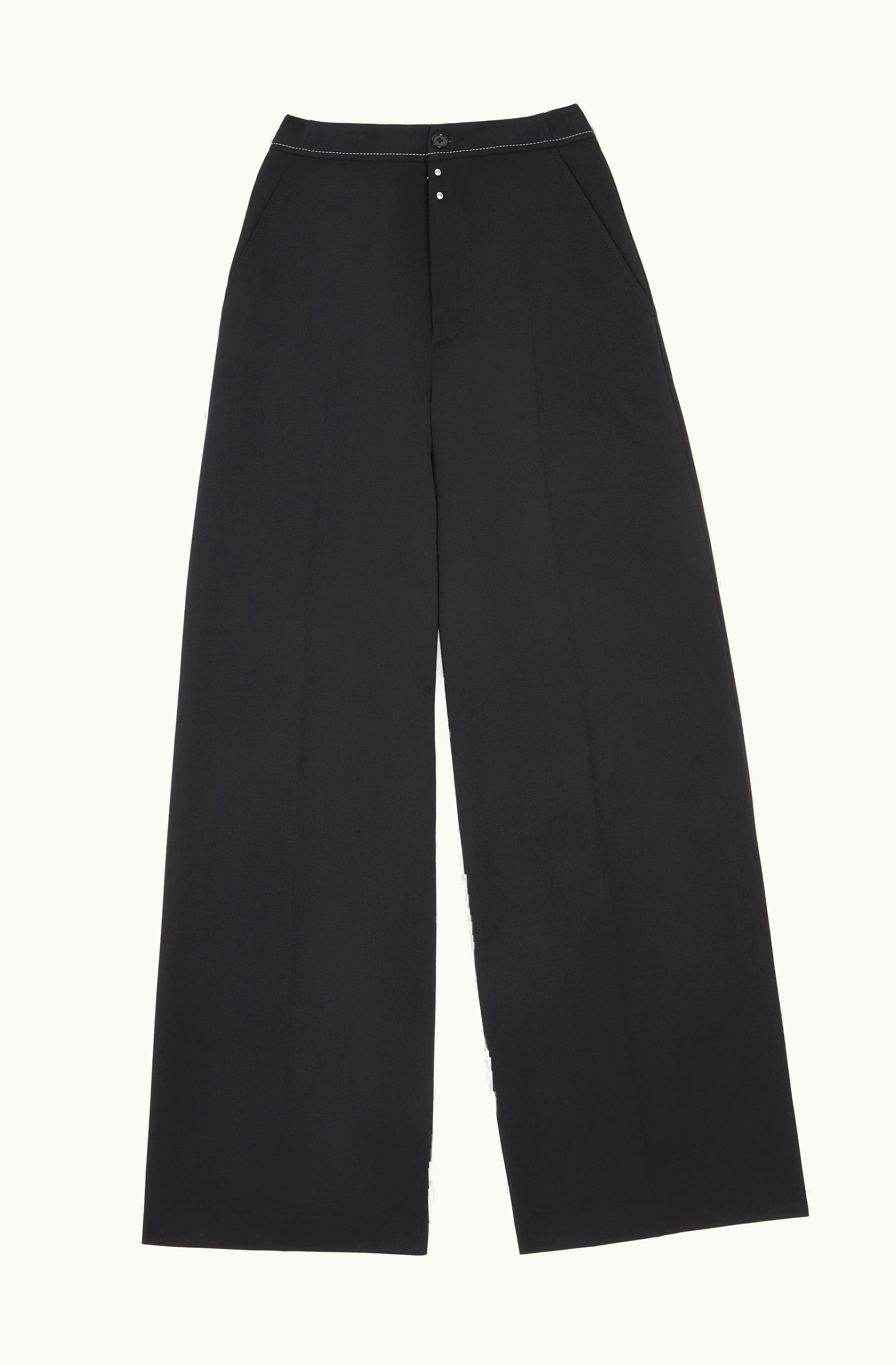 MM6 Maison Margiela MM6 Maison Margiela Women's Black Wide-Leg Trousers Black