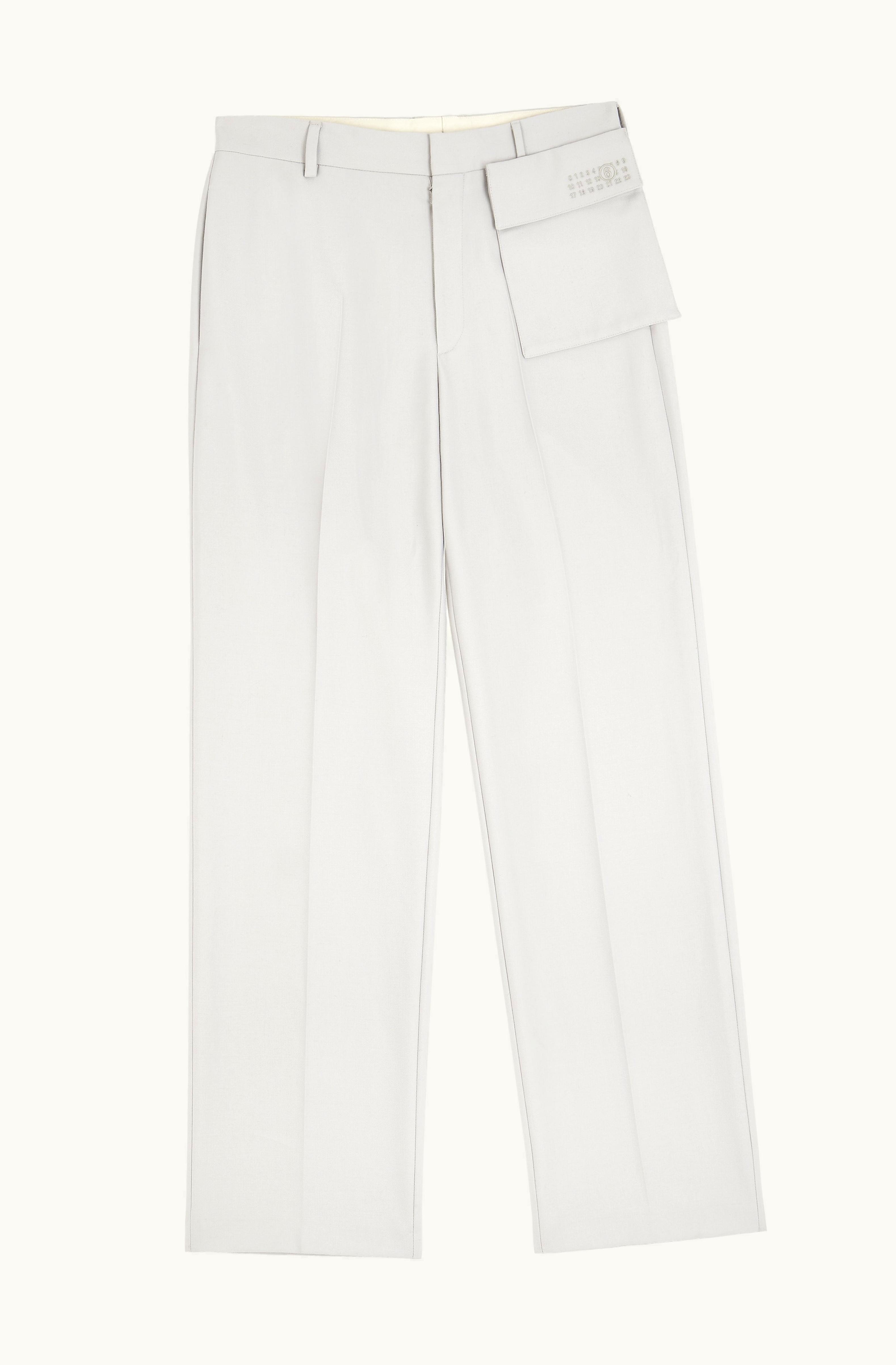 MM6 Maison Margiela MM6 Maison Margiela Straight Leg Tailoring Wool Trousers Taupe