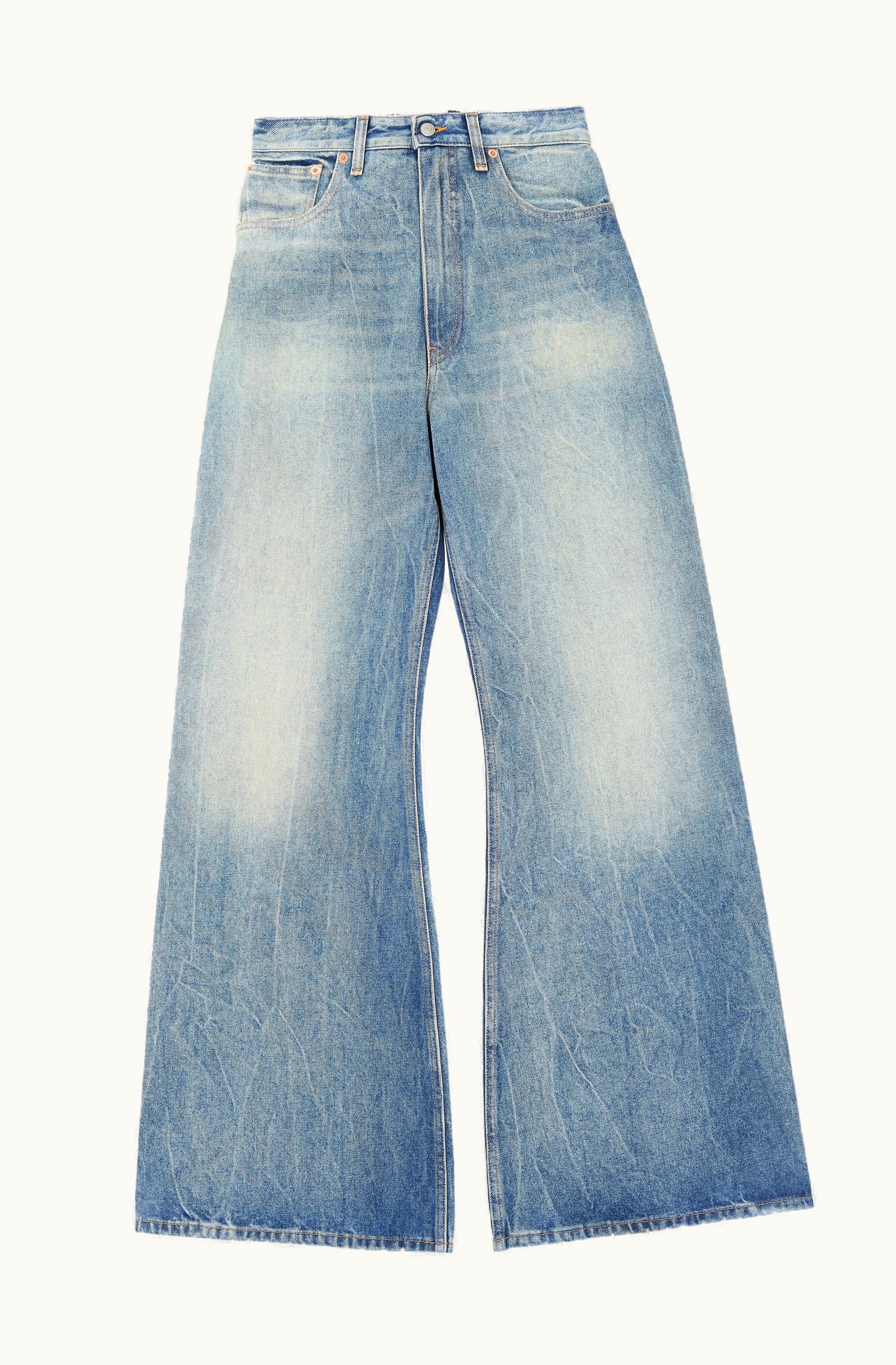 MM6 Maison Margiela MM6 Maison Margiela Women's Oversized Wide-Leg Jeans Blue Sand