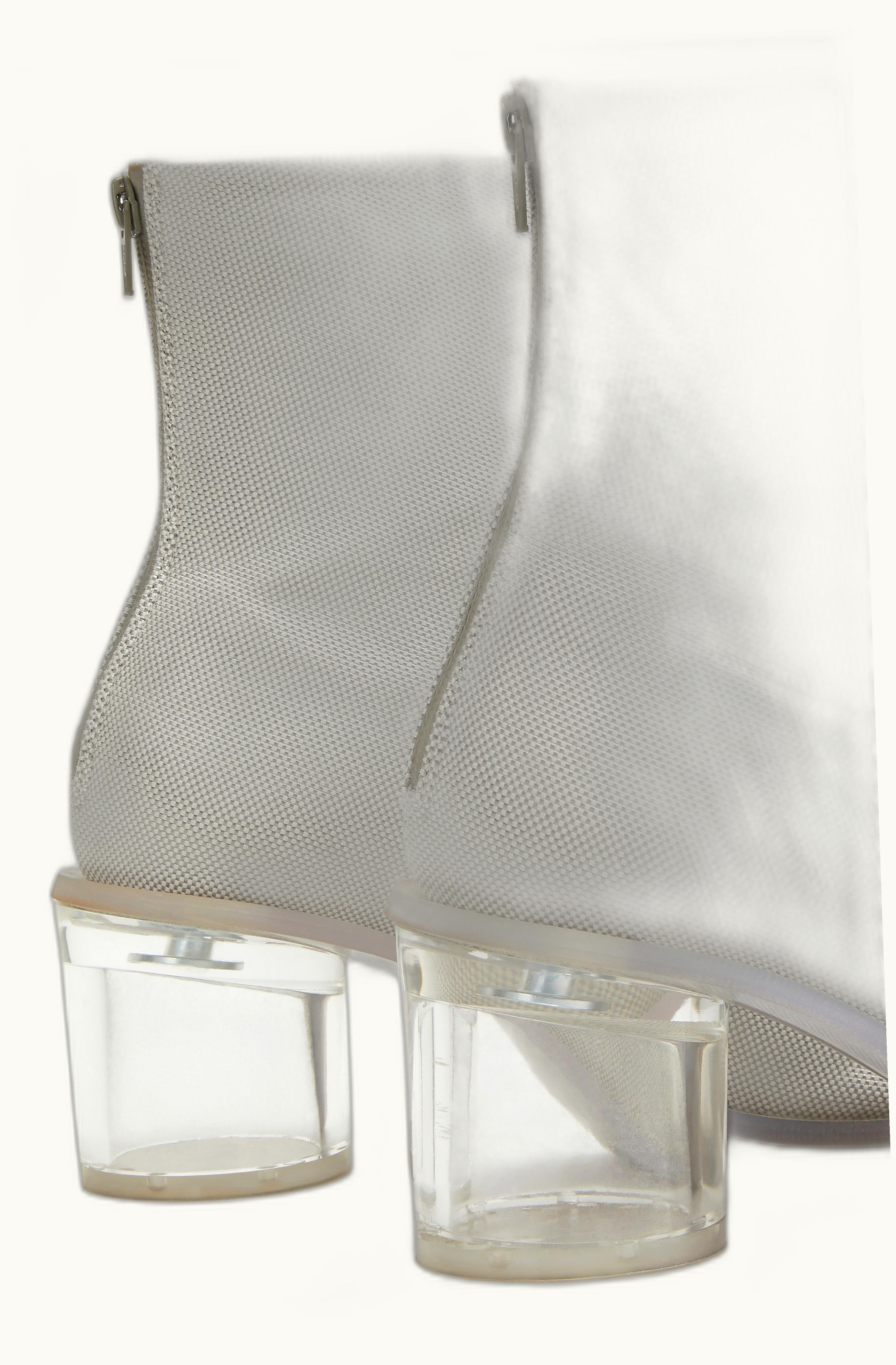 MM6 Maison Margiela MM6 Maison Margiela Anatomic Transparent Heeled Ankle Boots Grout
