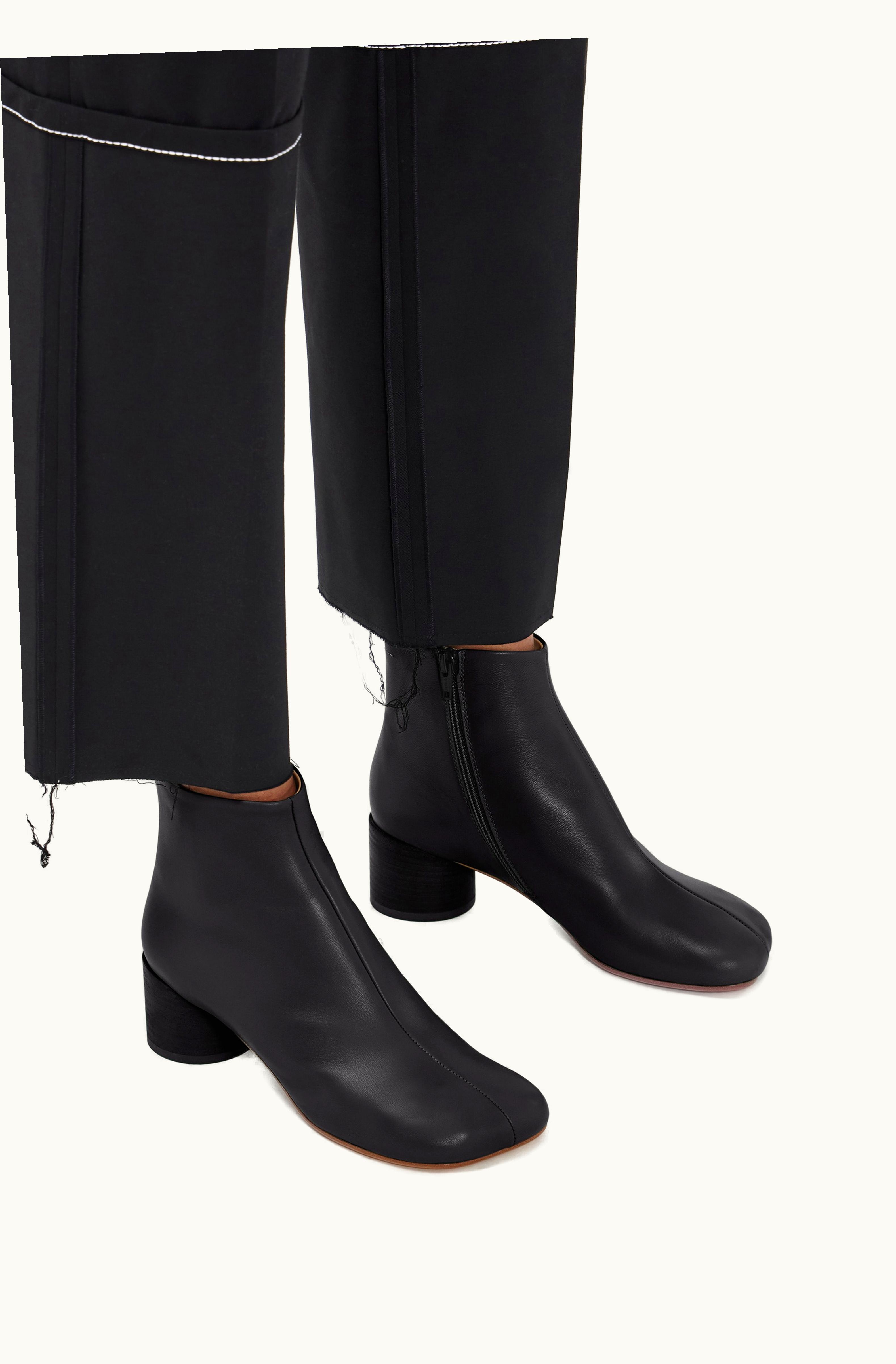 MM6 Maison Margiela MM6 Maison Margiela Black Zip Ankle Boots Black