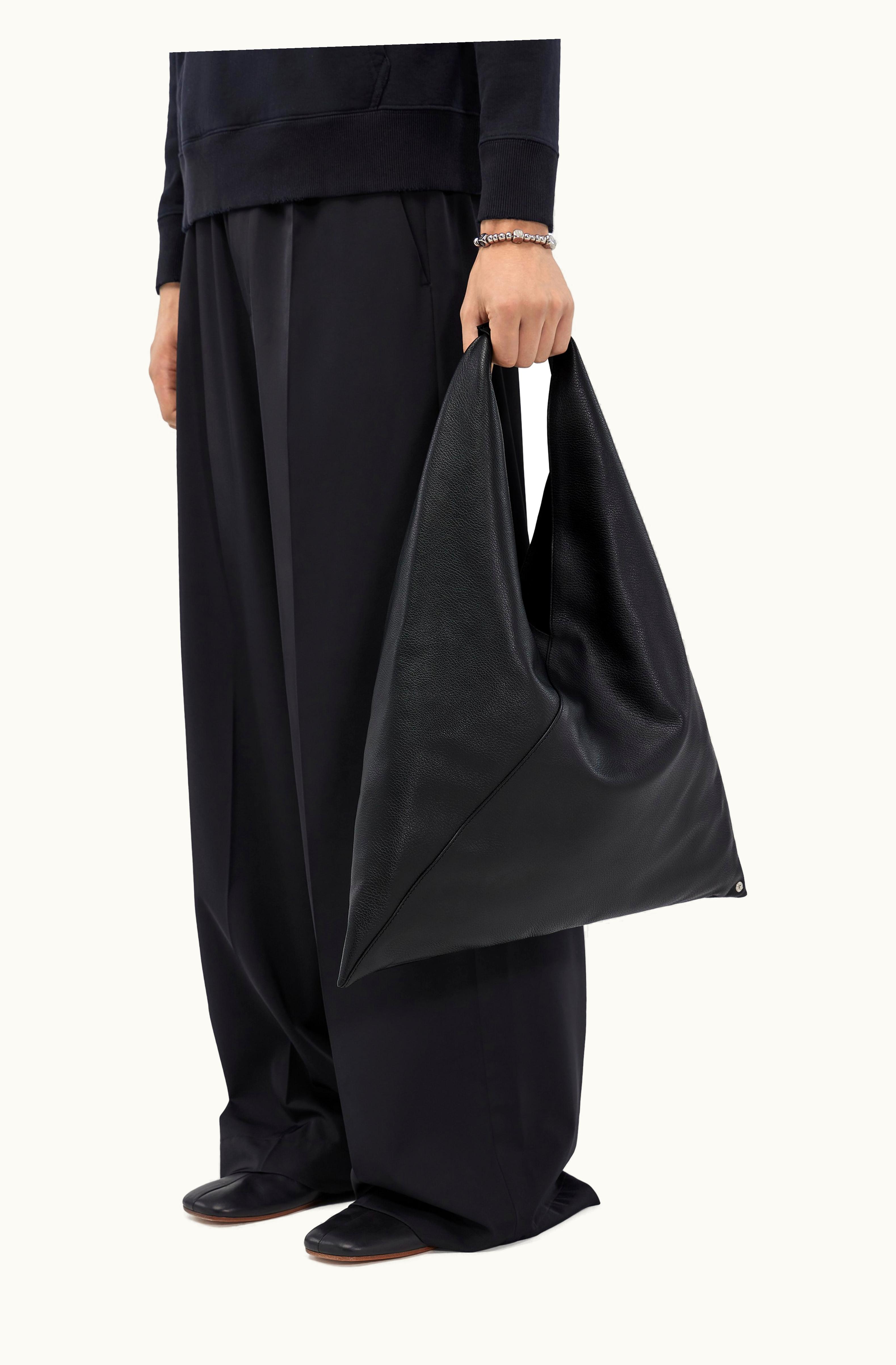 MM6 Maison Margiela MM6 Maison Margiela Grainy Leather Japanese Bag Black