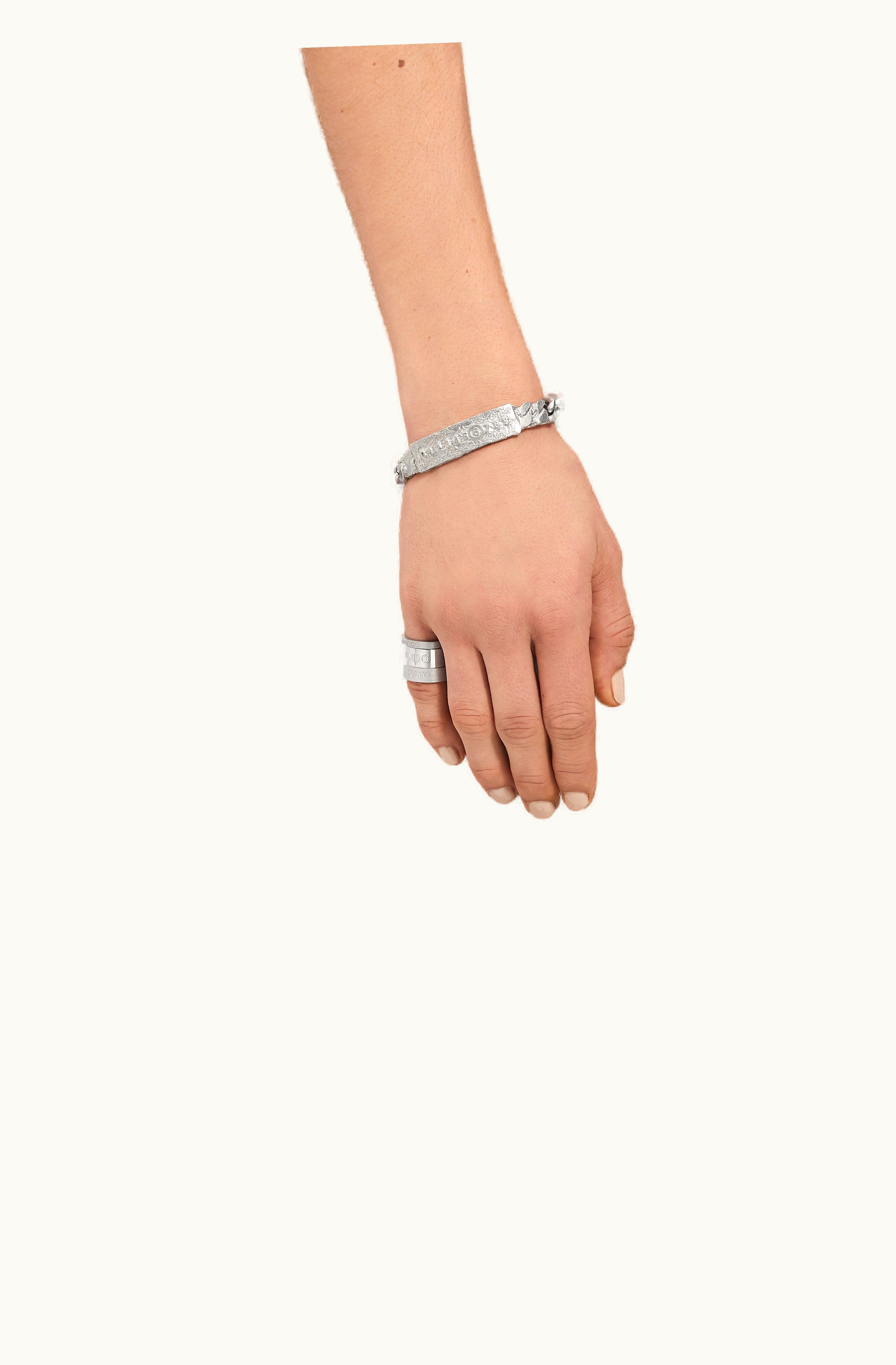 MM6 Maison Margiela MM6 Maison Margiela Minimal Numeric Signature Ring Matte Palladio