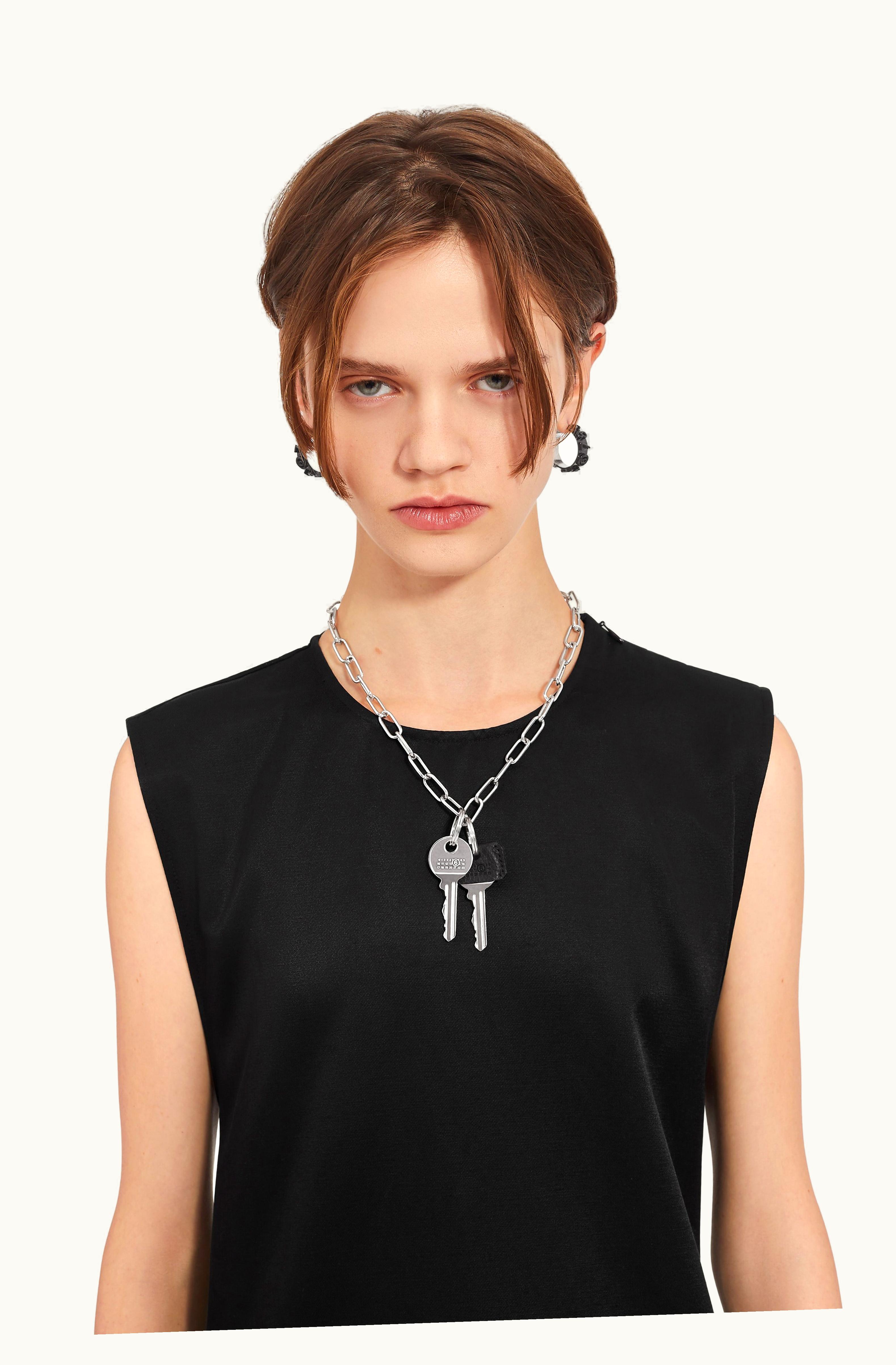 MM6 Maison Margiela MM6 Maison Margiela Numeric Signature Key Necklace Palladio Brushed