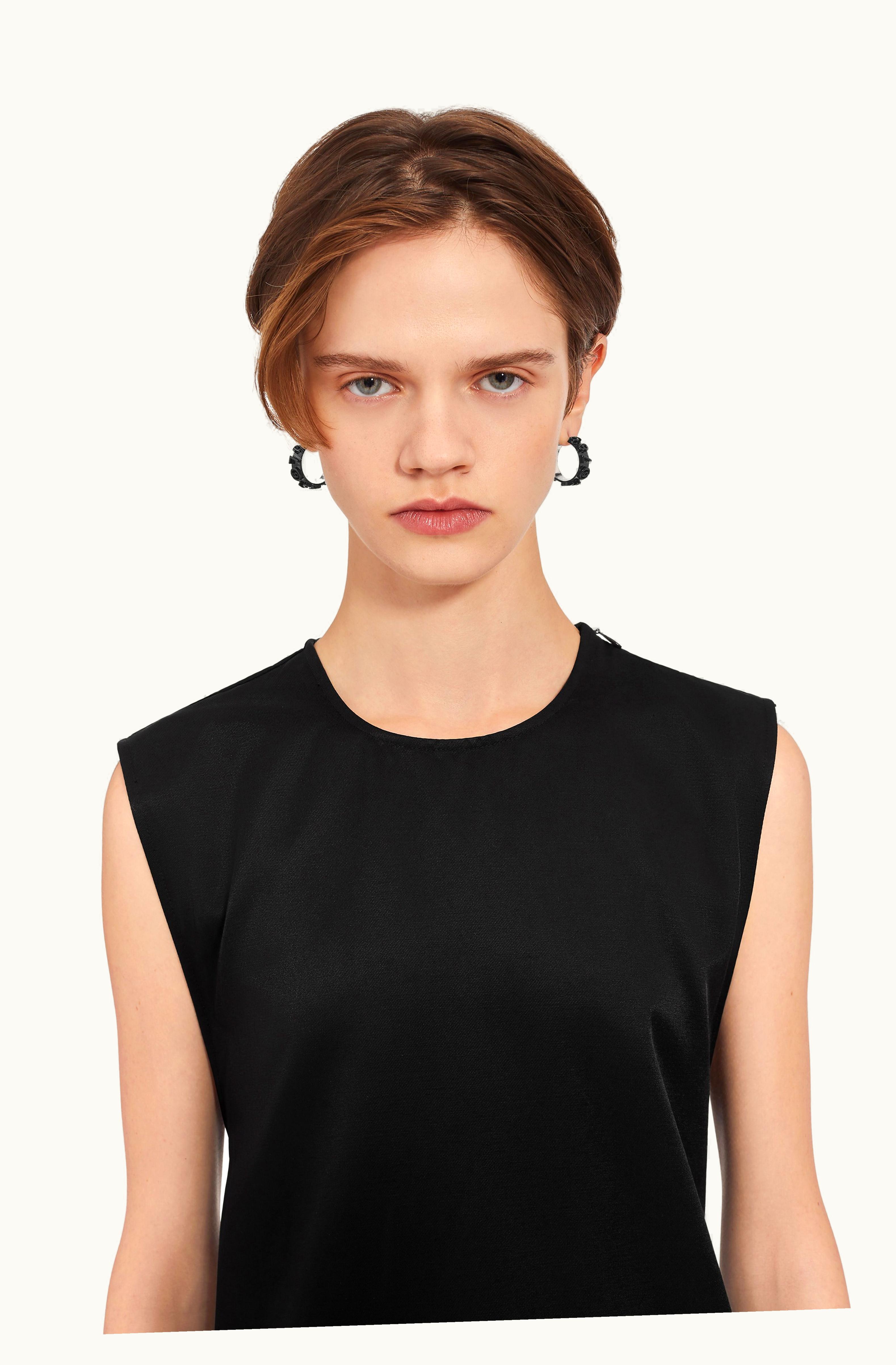 MM6 Maison Margiela MM6 Maison Margiela Numeric Signature Embossed Earrings Black