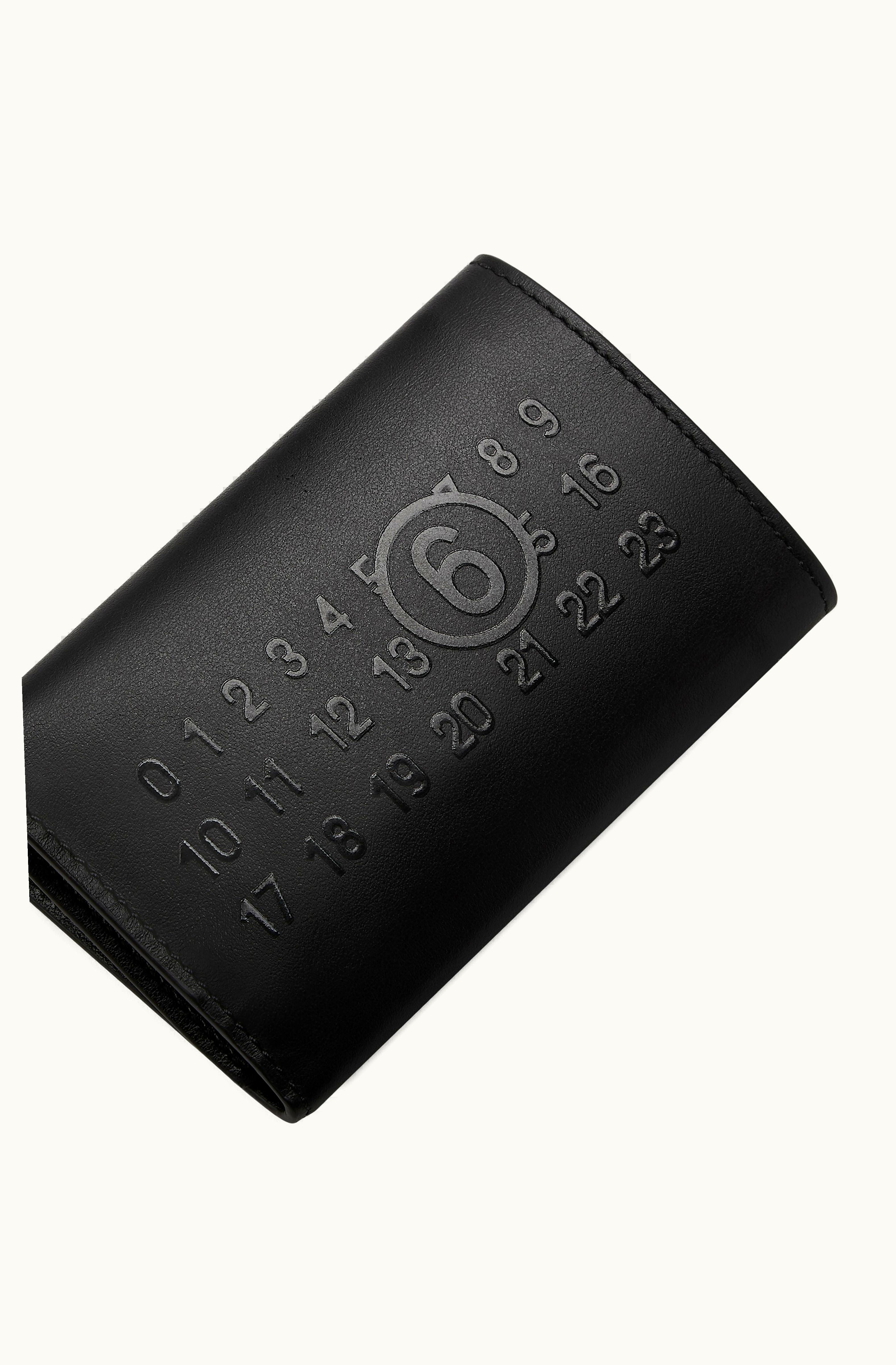 MM6 Maison Margiela MM6 Maison Margiela Women's Numeric Logo Trifold Wallet Black