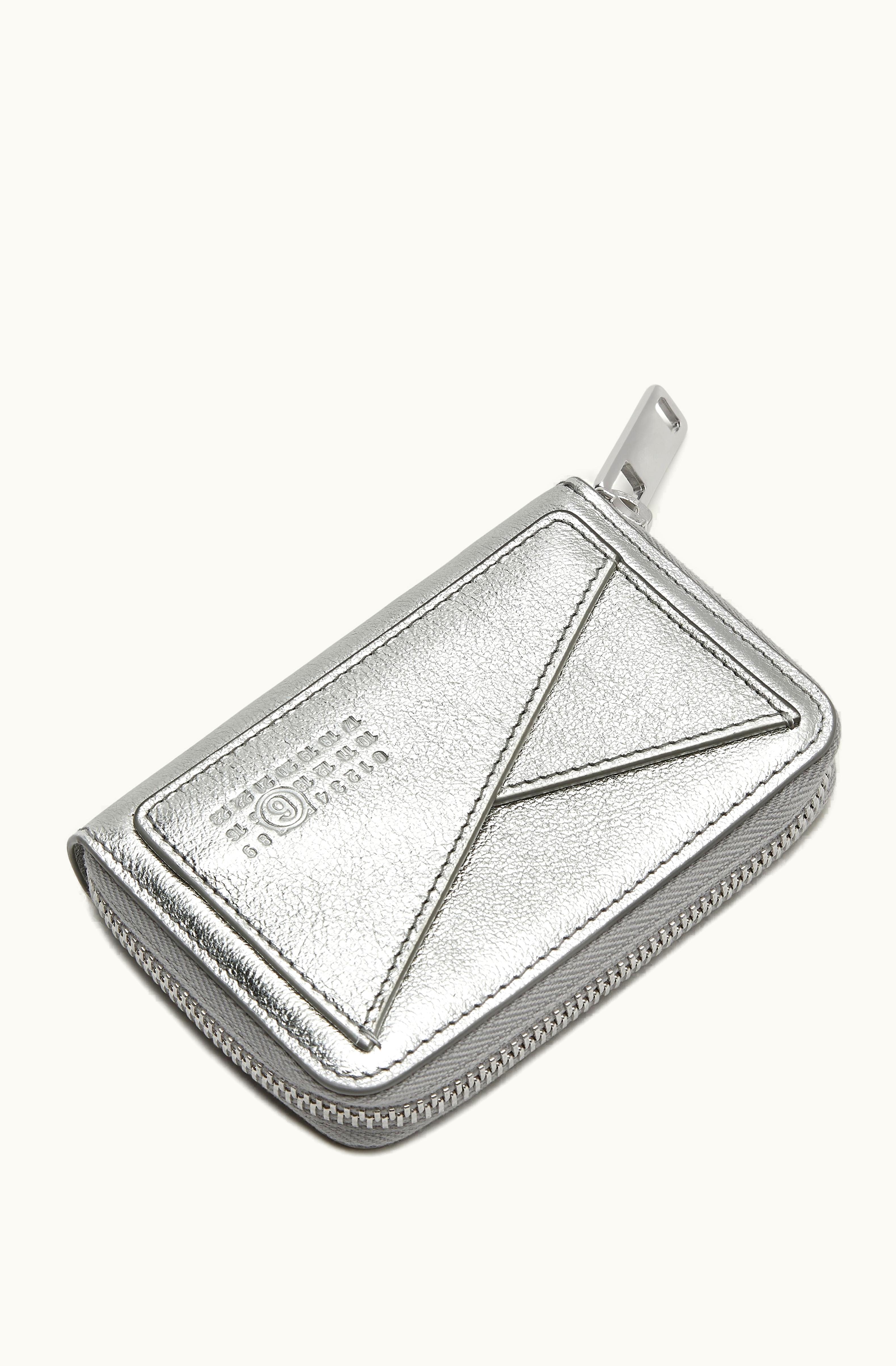 MM6 Maison Margiela MM6 Maison Margiela Women's Zip Around Wallet Japanese 6 Silver Color