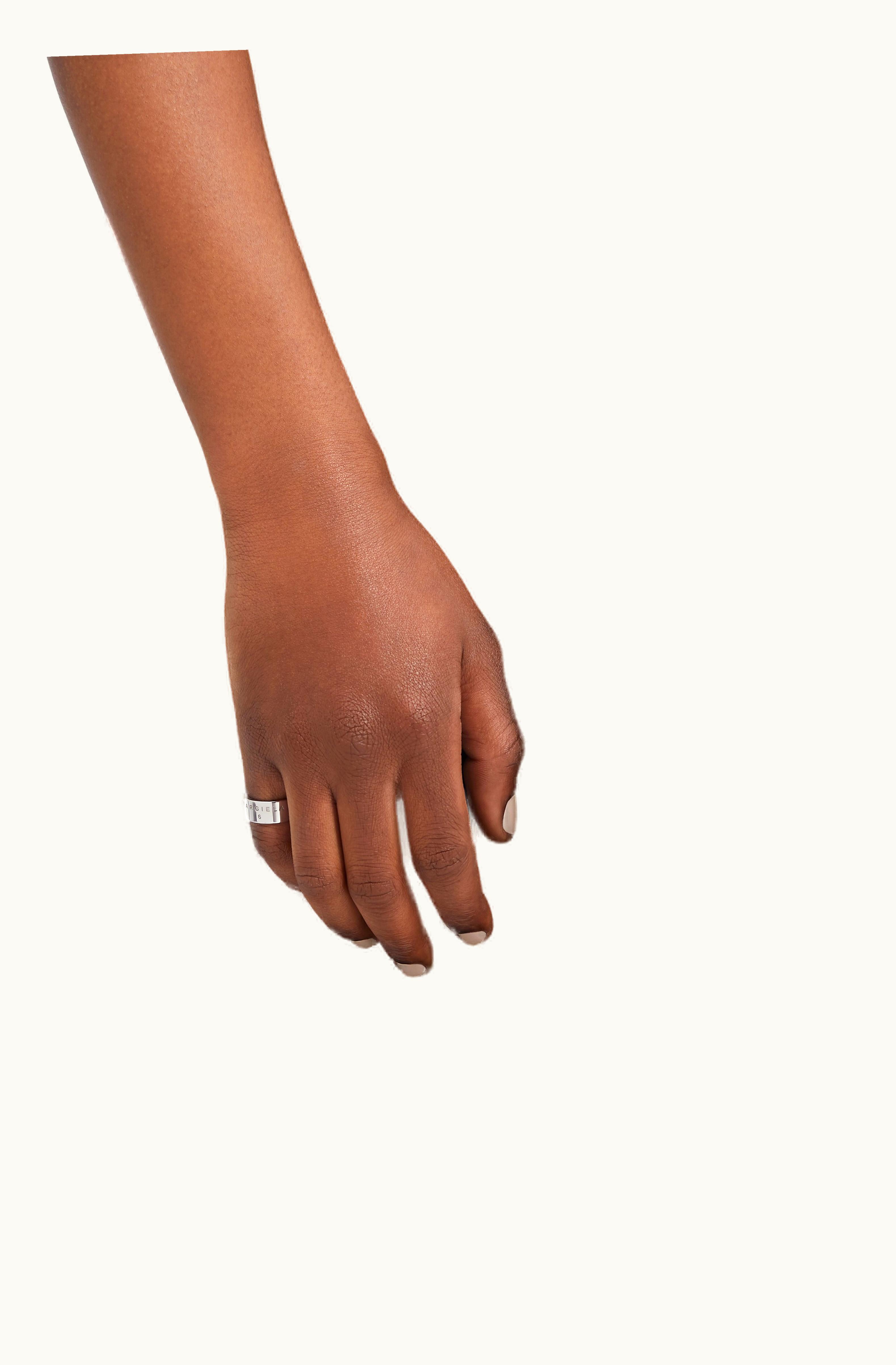 MM6 Maison Margiela MM6 Maison Margiela Women's Minimal Logo Ring Palladium