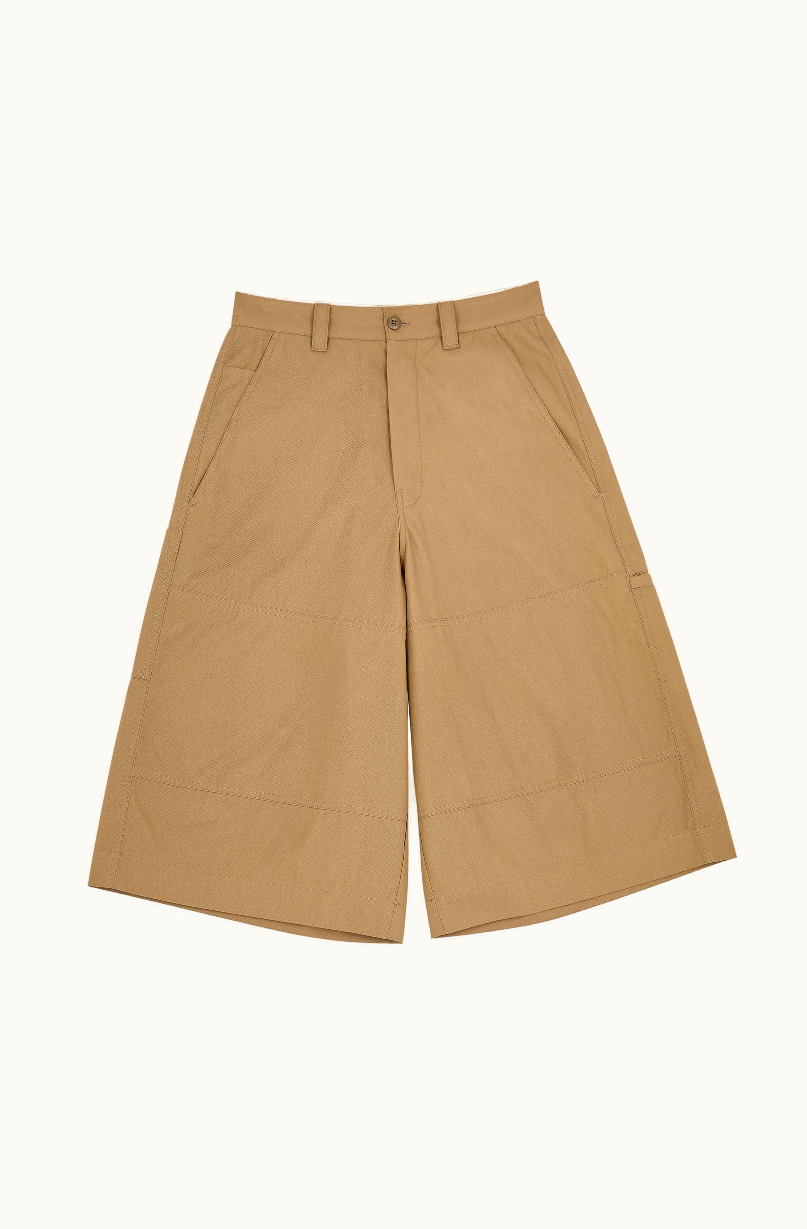 MM6 Maison Margiela MM6 Maison Margiela Cotton Gabardine Short Mud Brown