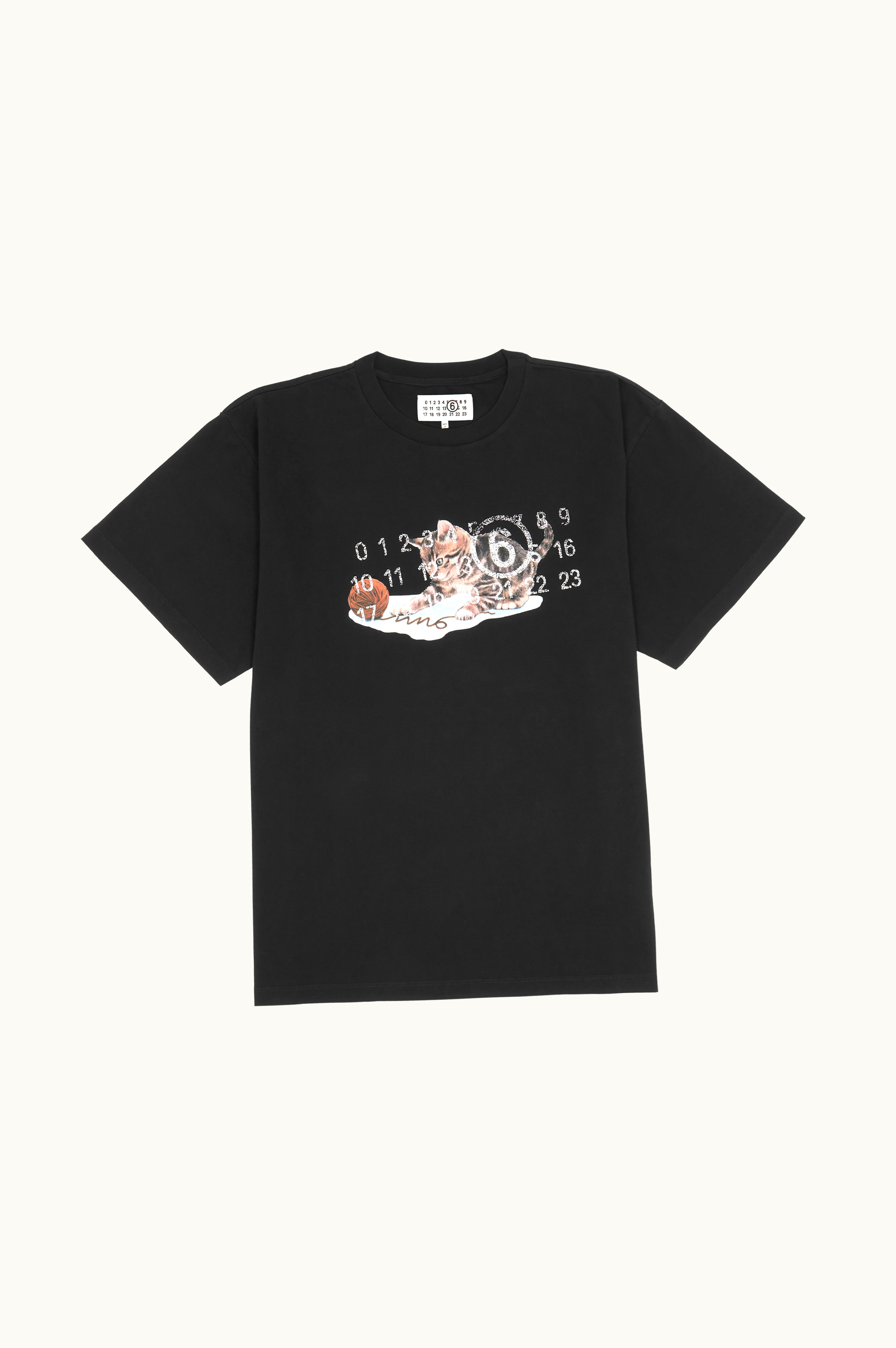 MM6 Maison Margiela MM6 Maison Margiela Cat & Wool Print T-shirt Black