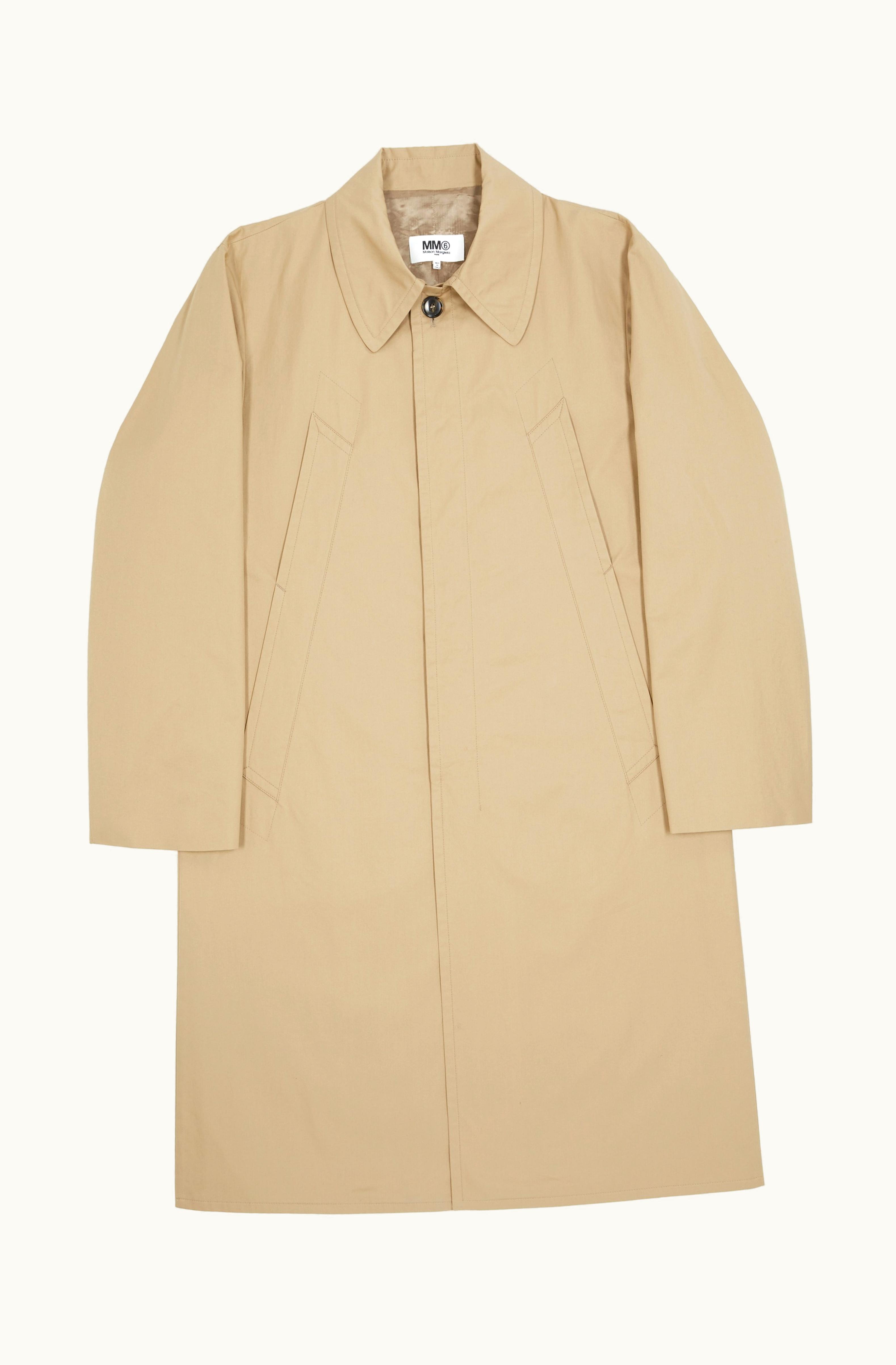 MM6 Maison Margiela MM6 Maison Margiela Knee-Length Trench Coat Beige