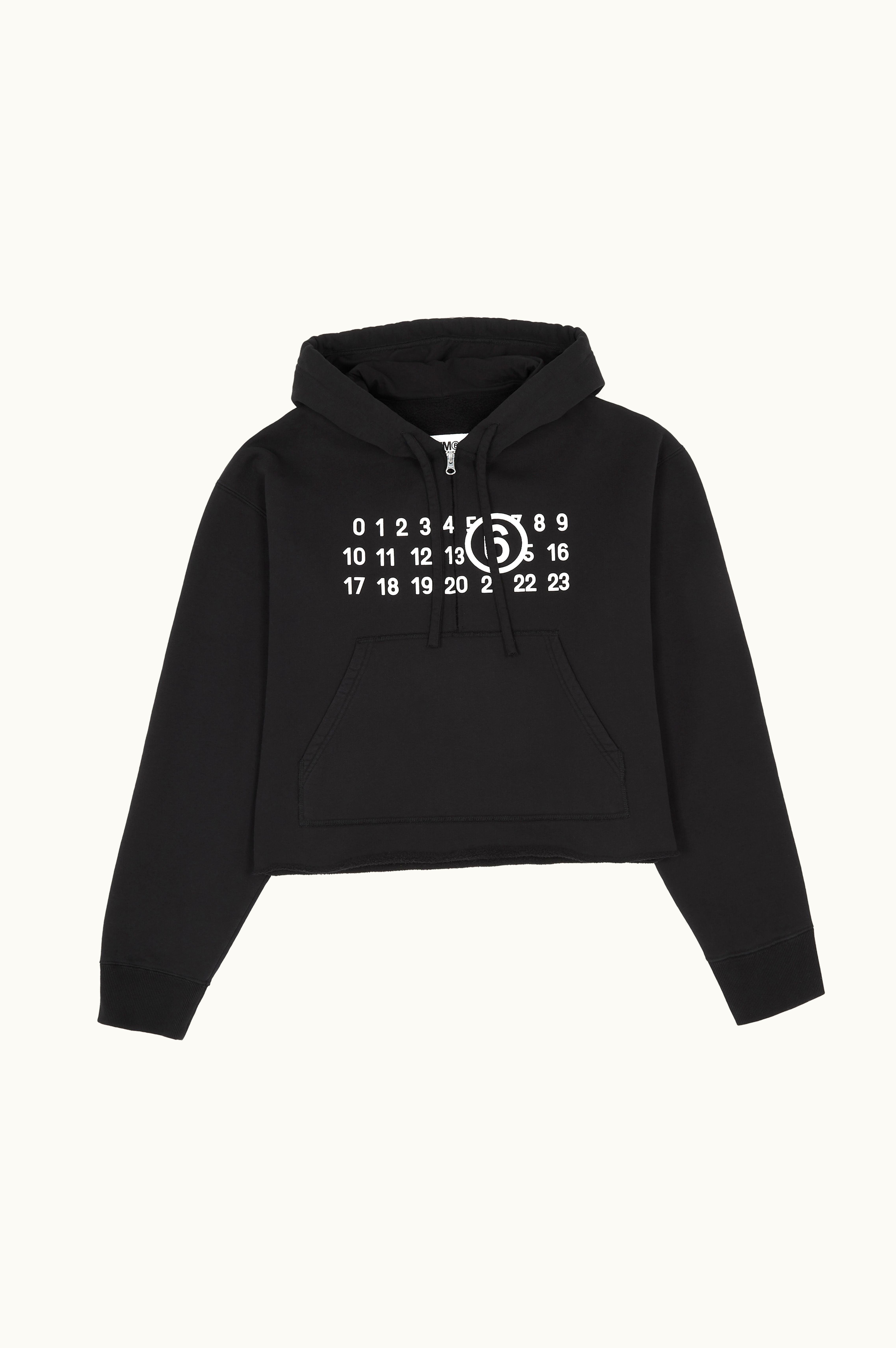 MM6 Maison Margiela MM6 Maison Margiela Men's Print Hooded Zip Sweatshirt Black