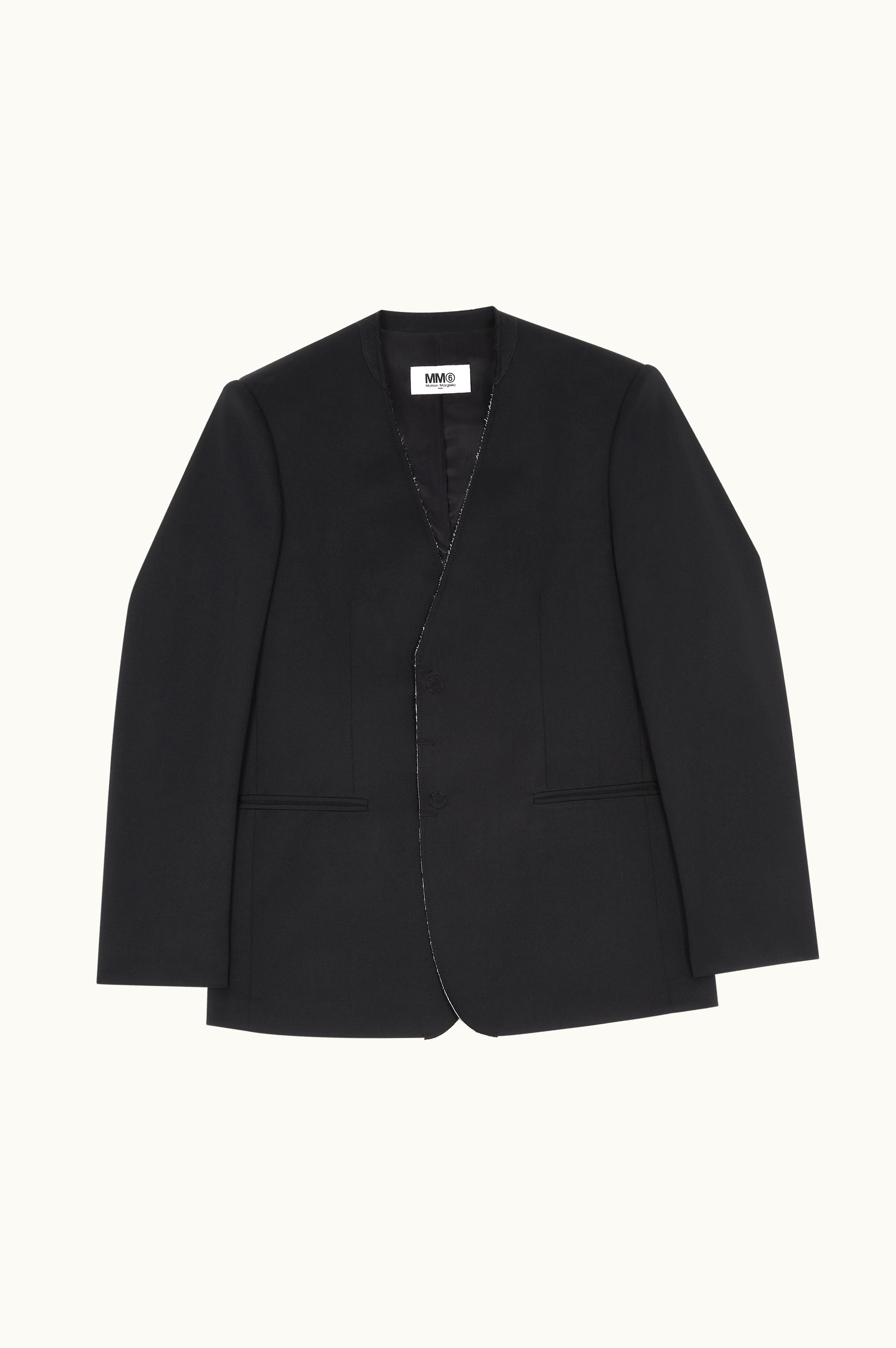 MM6 Maison Margiela MM6 Maison Margiela Modern Wool Suit Jacket Black