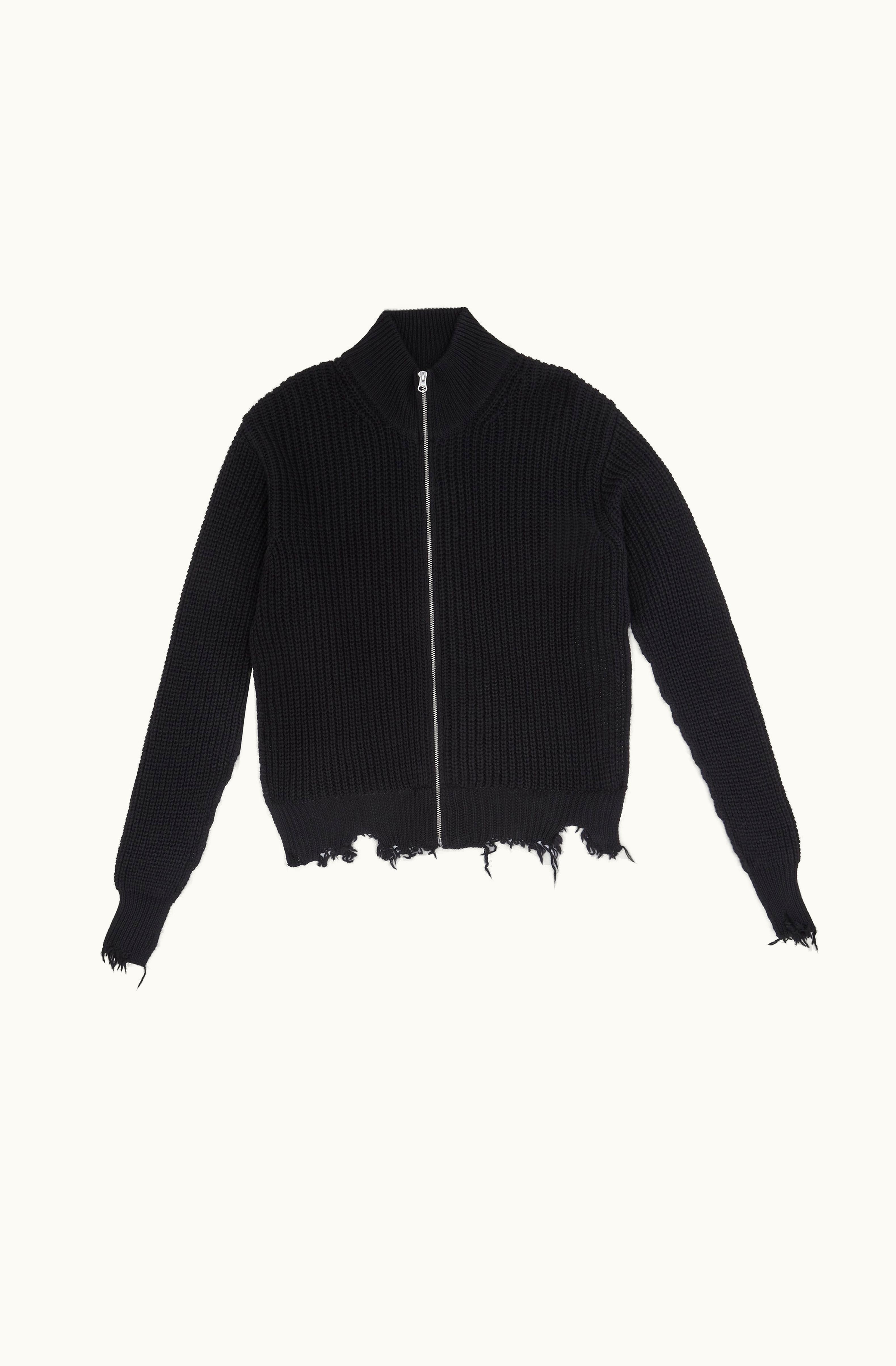 MM6 Maison Margiela MM6 Maison Margiela Knitted Zip Cardigan Black