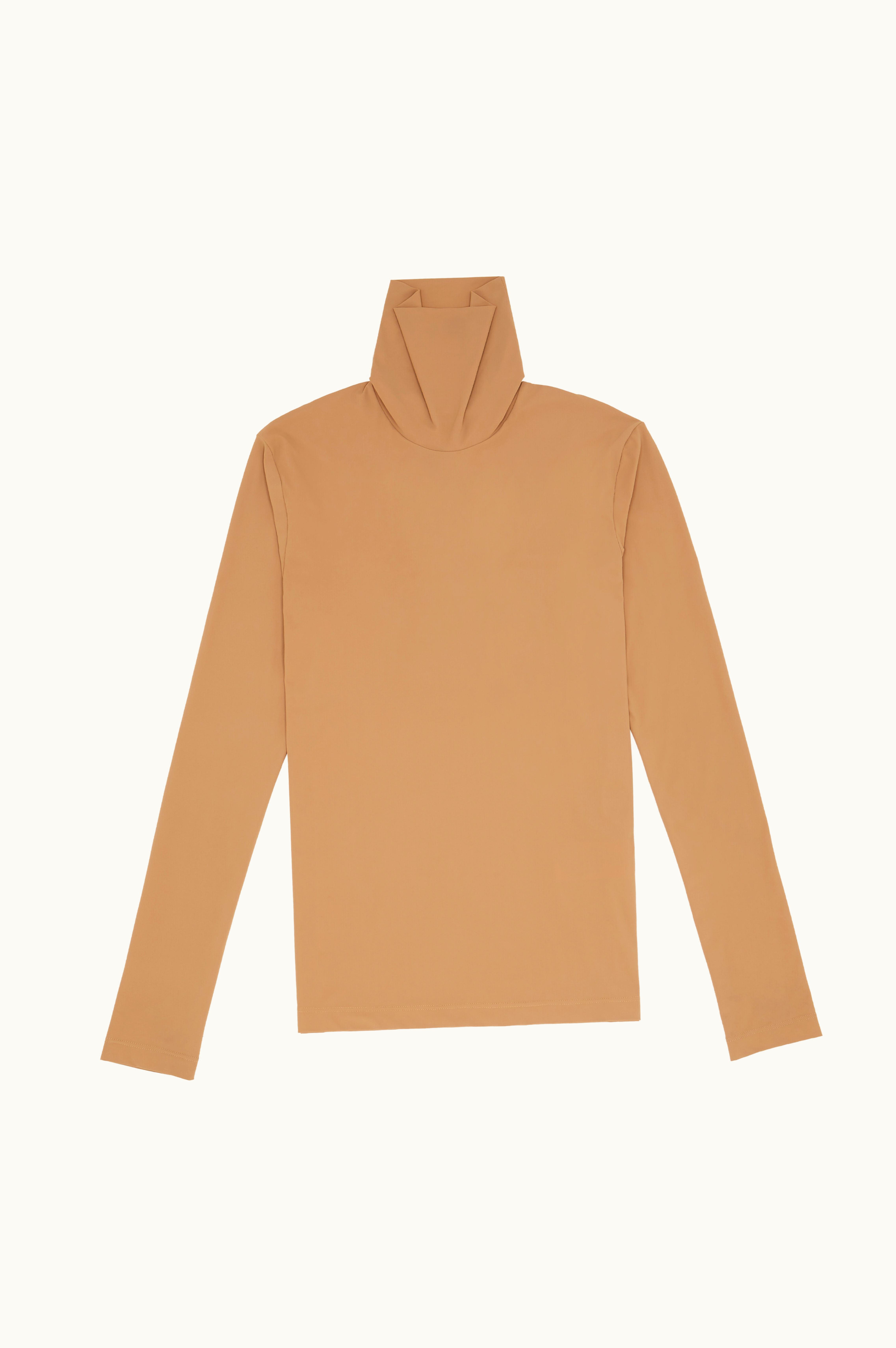 MM6 Maison Margiela MM6 Maison Margiela Women's Second Skin Jersey Turtleneck Camel