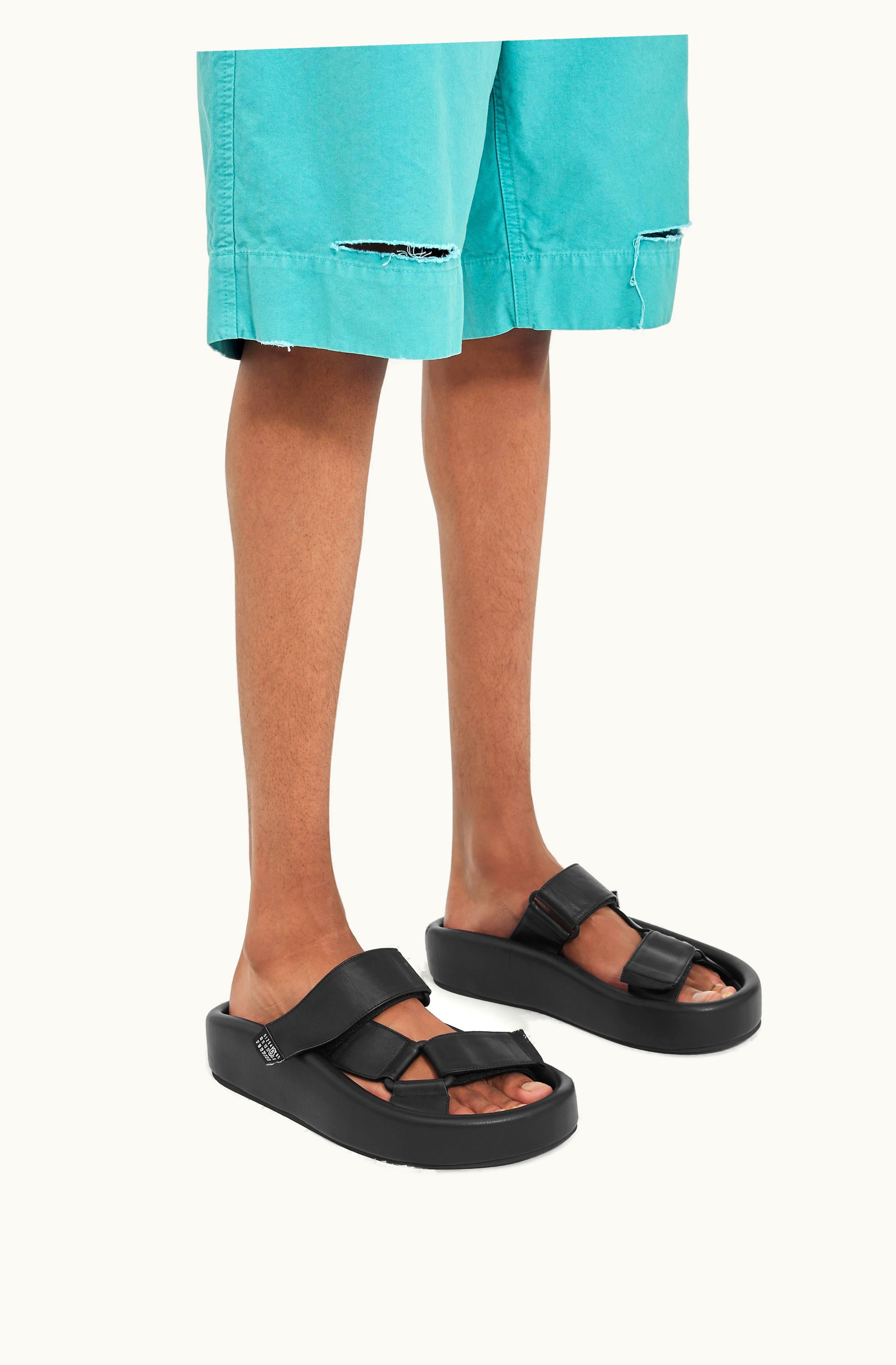 MM6 Maison Margiela MM6 Maison Margiela Flatform Slip-On Sandals Black