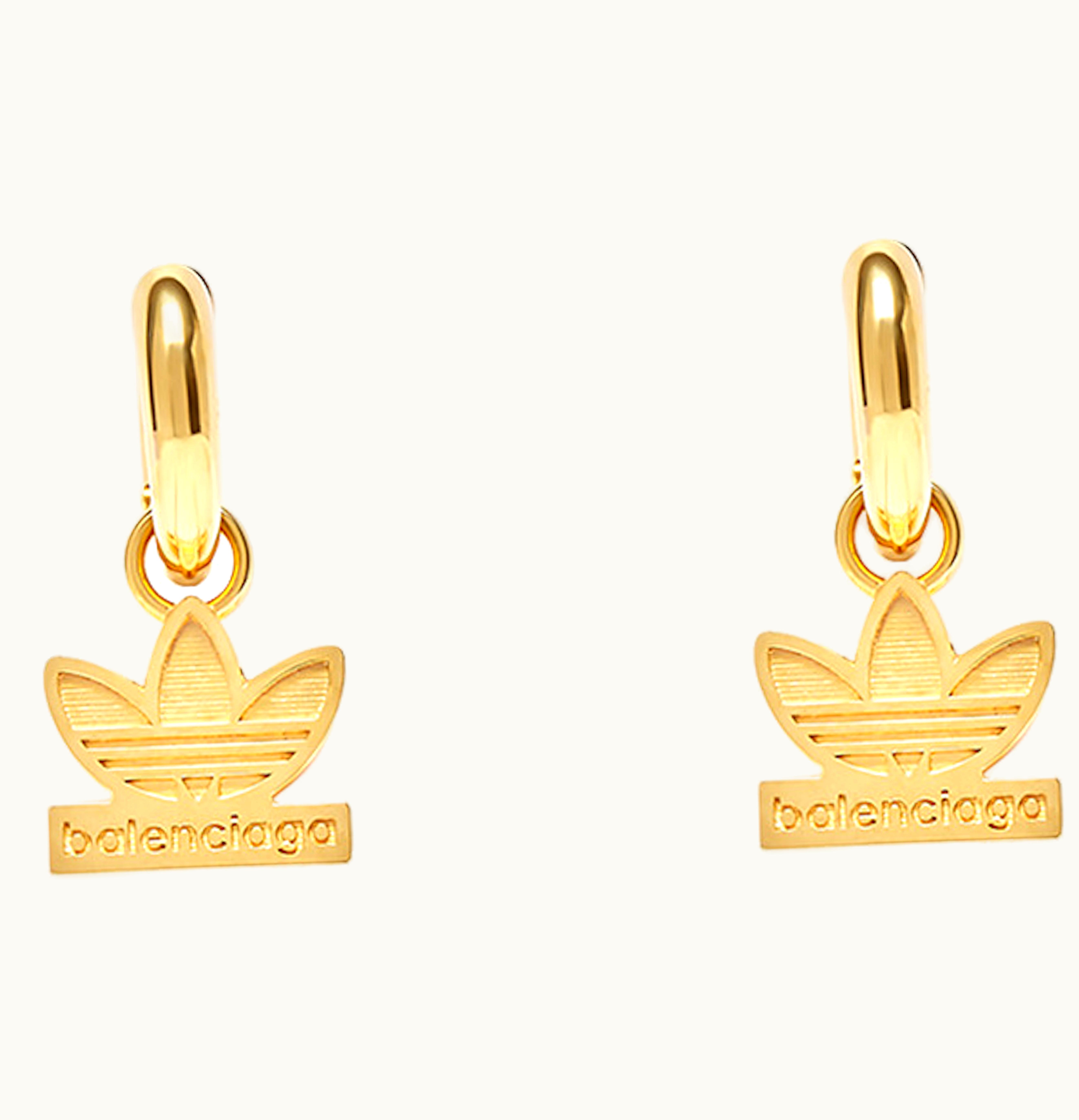 Balenciaga Balenciaga x adidas Trefoil Earrings Gold